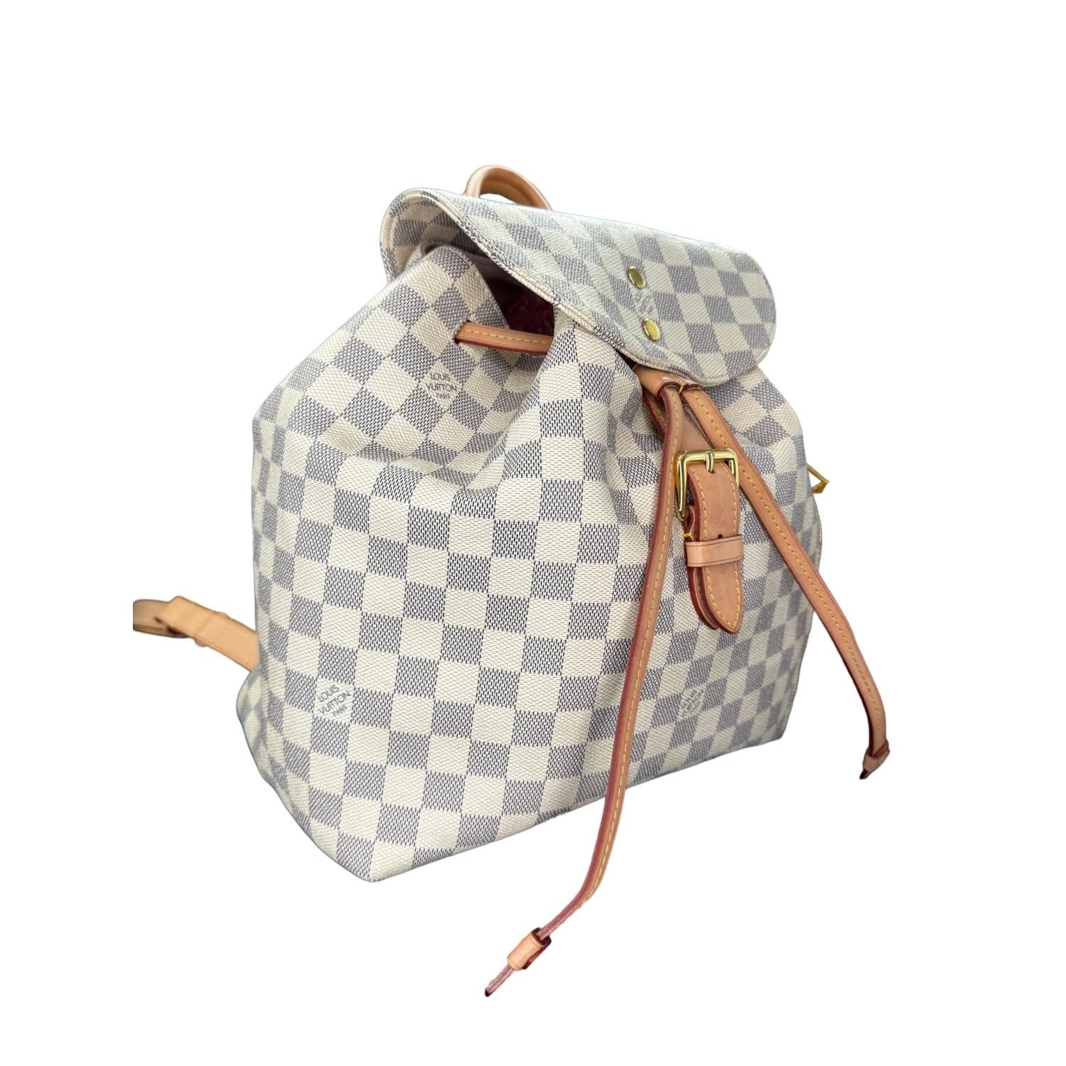 Louis Vuitton Damier Azur Sperone Backpack In Good Condition For Sale In Scottsdale, AZ