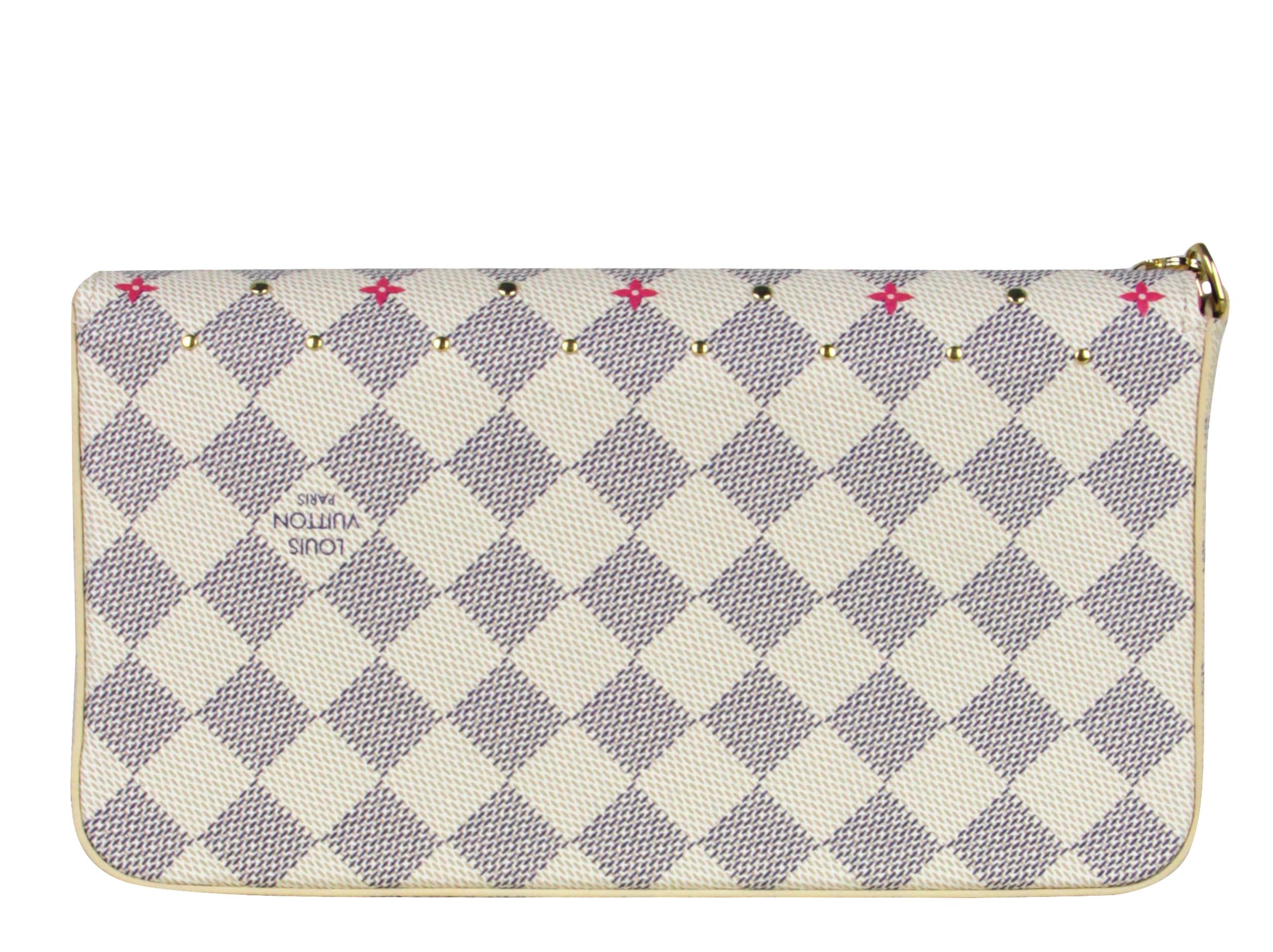 Women's or Men's Louis Vuitton Damier Azur Studs Felicie Chain Wallet Crossbody Bag For Sale