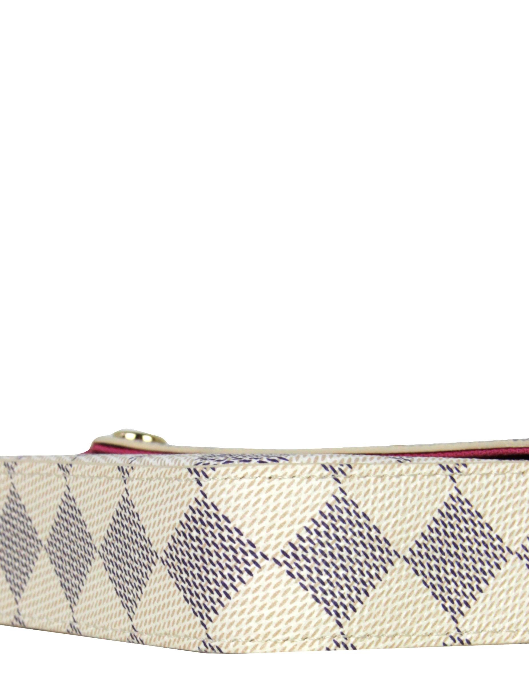 Louis Vuitton Damier Azur Studs Felicie Chain Wallet Crossbody Bag For Sale 1
