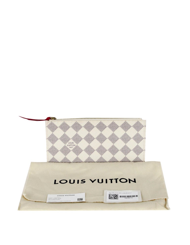 LOUIS VUITTON LV GHW Felicie Pochette Chain Shoulder Bag N40491 Damier Azur