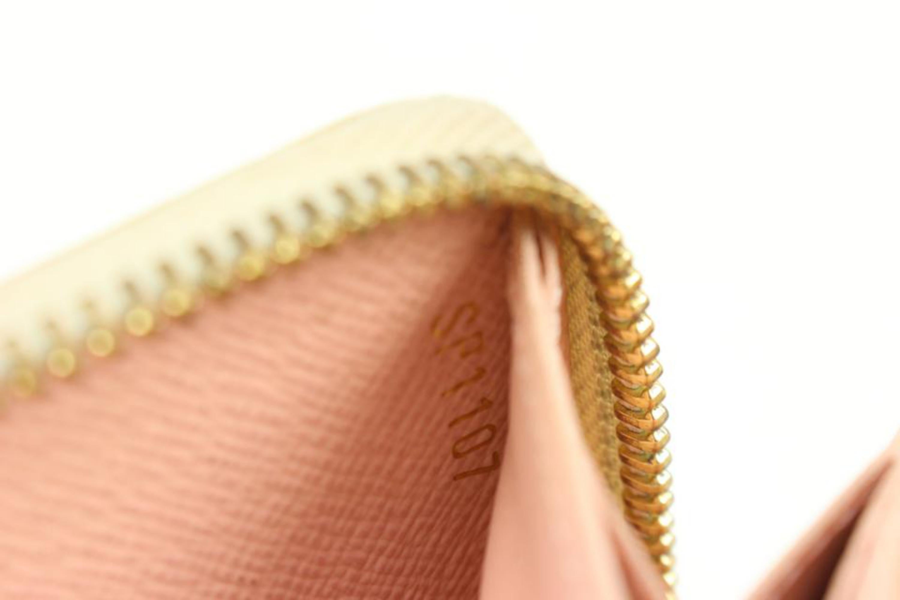 Louis Vuitton Damier Azur Tahitienne Clemence Brieftasche Reißverschluss Langer Reißverschluss Damen