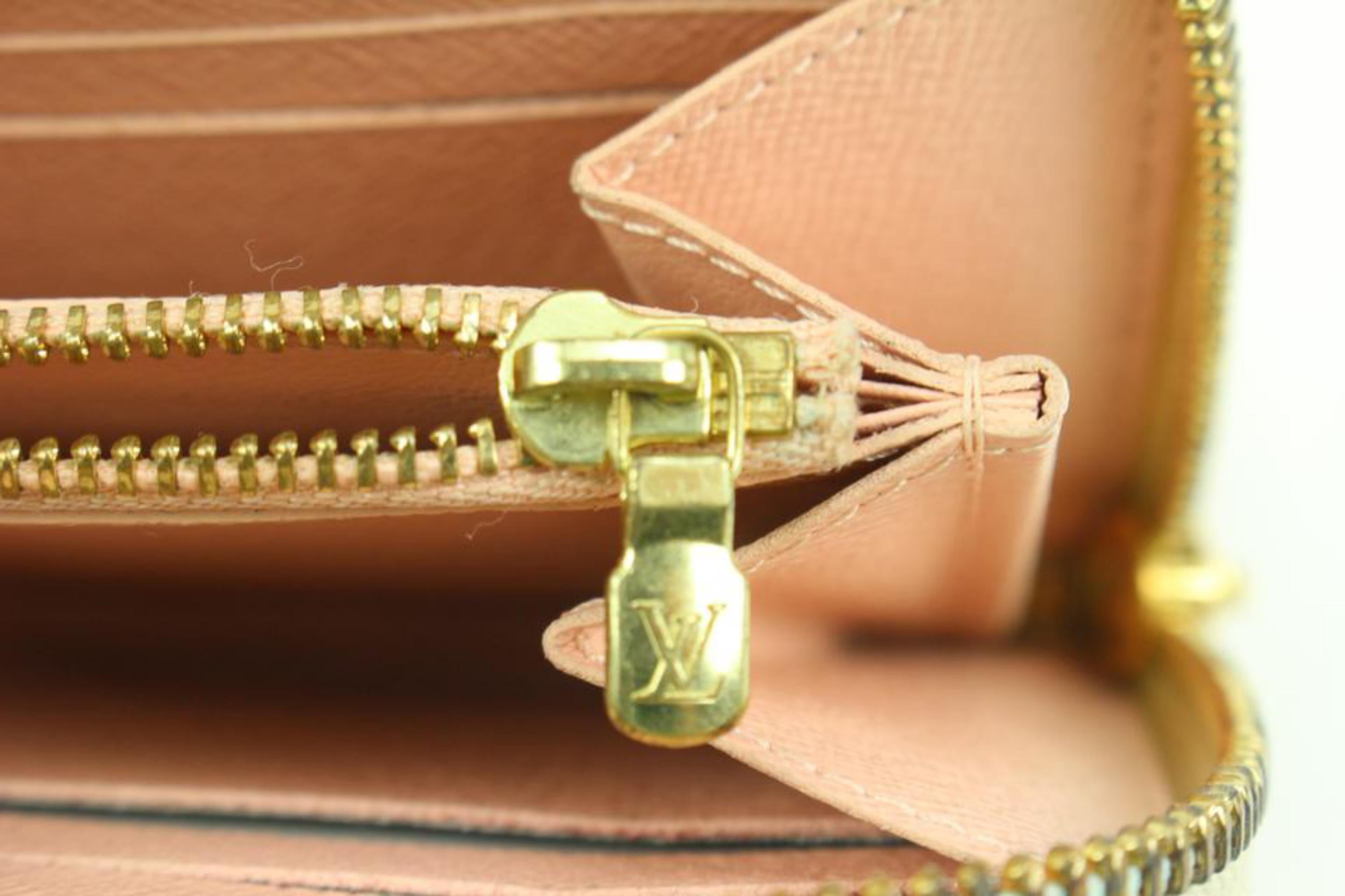 Louis Vuitton Damier Azur Tahitienne Clemence Wallet Zippy Long Zip Around   For Sale 1