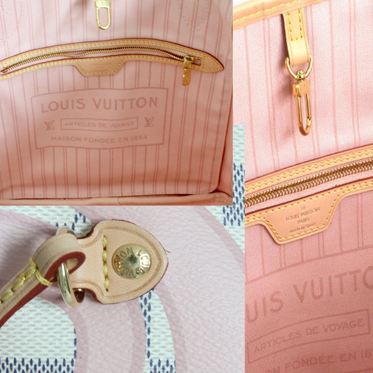 Louis Vuitton Tahitienne Azur Neverfull Pochette MM/GM 4LVJ1026 For Sale at  1stDibs