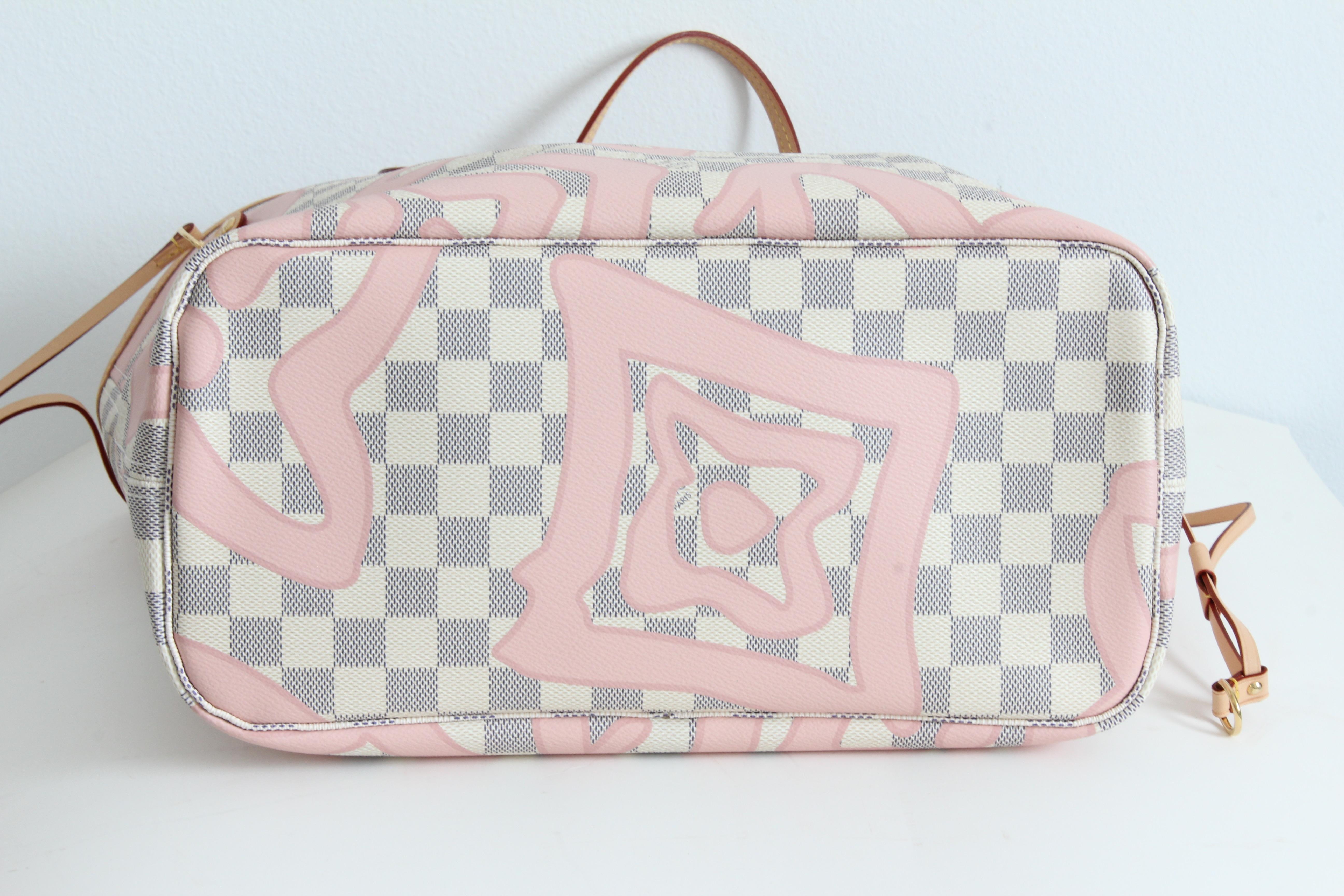 Louis Vuitton Damier Azur Tahitienne Neverfull Bag Tote MM LE  In Good Condition In Port Saint Lucie, FL