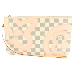 Louis Vuitton Studded Damier Azur Ballerine City Pouch Toiletry Wristlet  Bag For Sale at 1stDibs