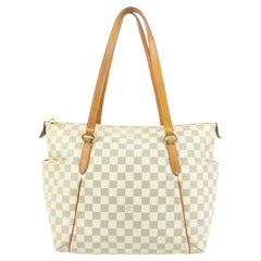 Louis Vuitton Damier Azur Totally MM Tote Bag Shoulder with Zipper 88lz418s