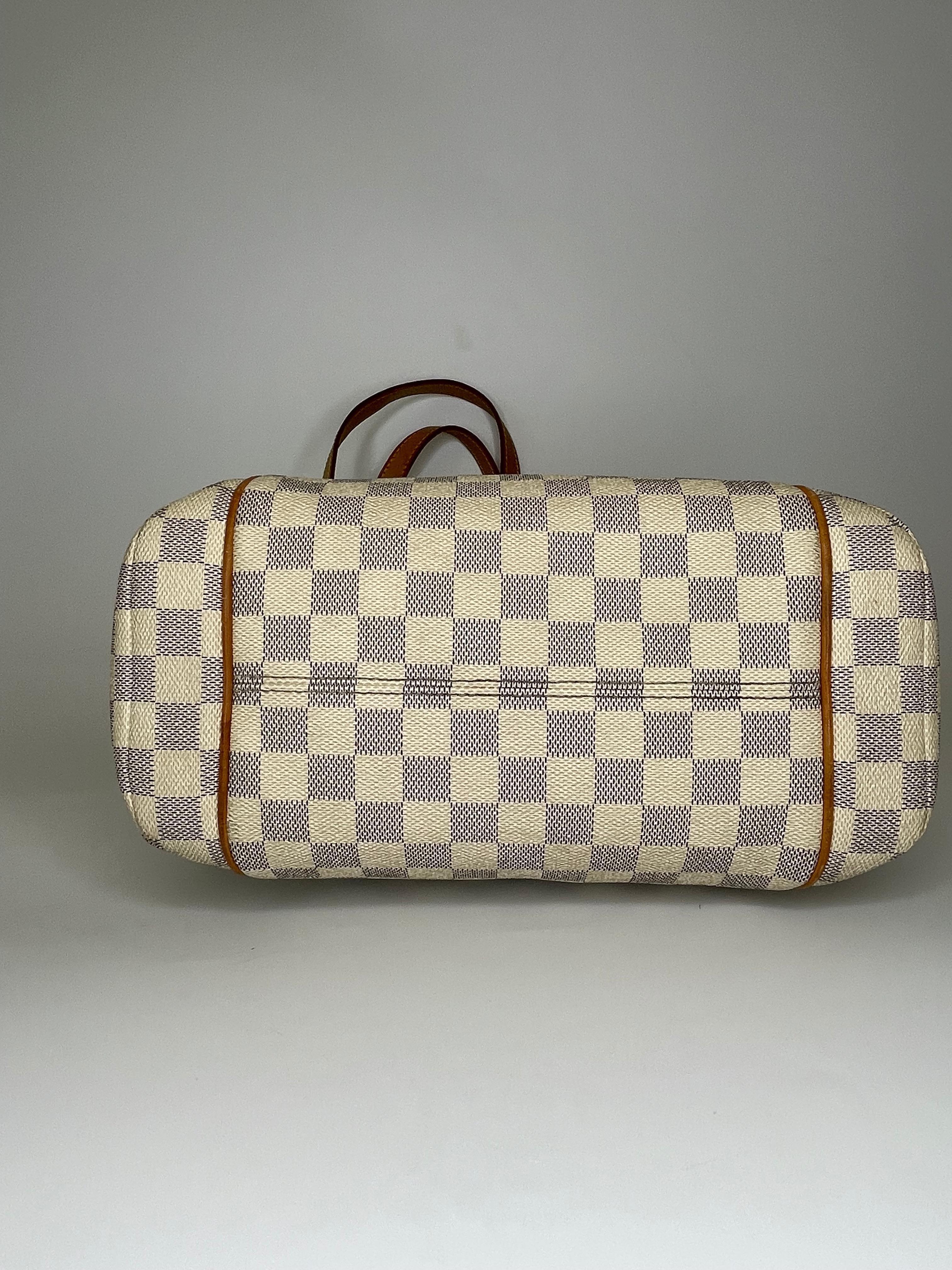 Beige  Louis Vuitton Damier Azur Totally PM Bag (2009) For Sale
