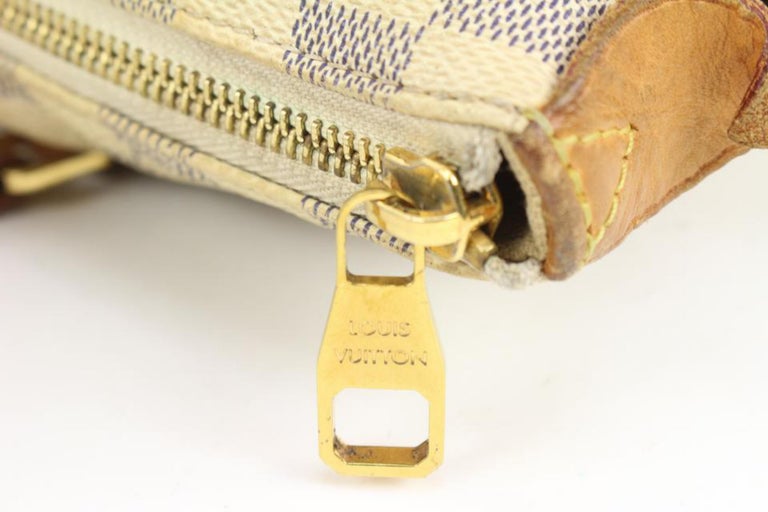 Authentic Louis Vuitton Damier Azur Totally PM Tote Bag Beige