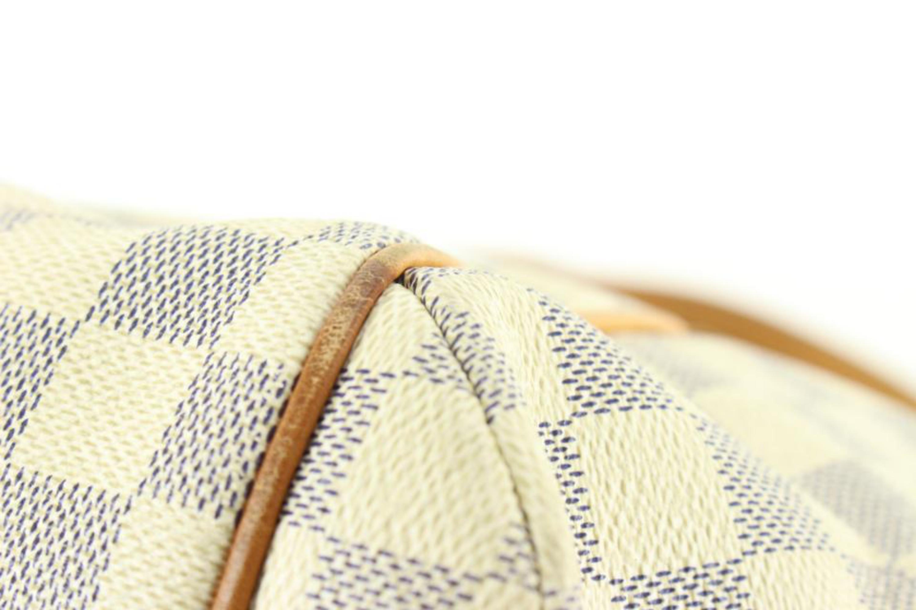 Louis Vuitton Damier Azur Totally PM Zip Tote Shoulder Bag 97lz711s In Good Condition In Dix hills, NY