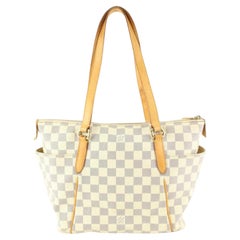 Louis Vuitton Damier Azur Totally PM Zip Tote Shoulder Bag 97lz711s