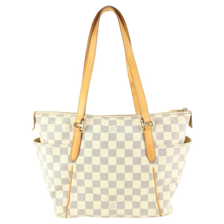Louis Vuitton Damier Azur Totally PM Zip Tote Shoulder Bag 97lz711s For  Sale at 1stDibs