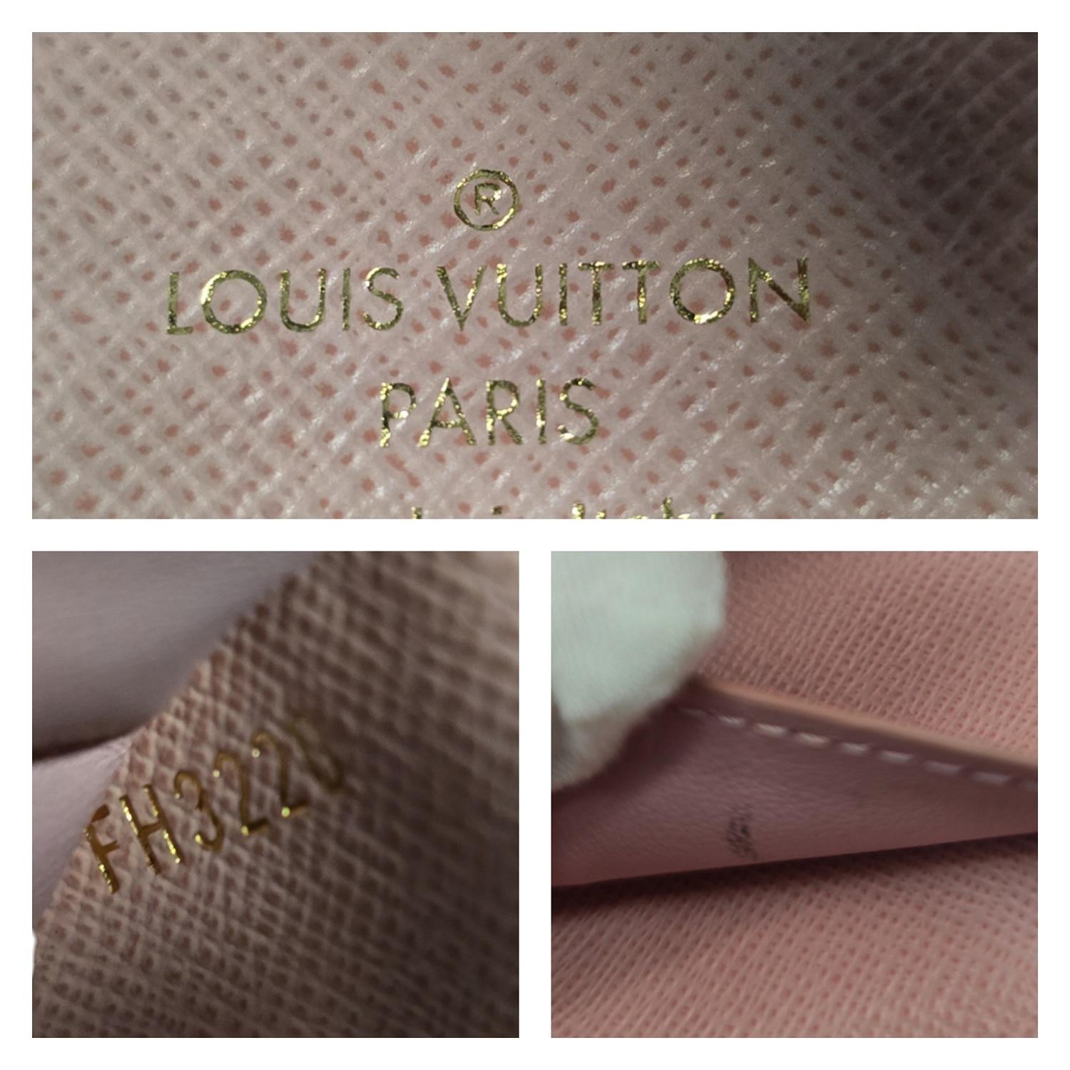 Louis Vuitton Damier Azur Victorine Compact Wallet Rose Ballerine For Sale 4