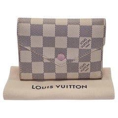 Louis Vuitton Damier Azur Victorine Compact Wallet Rose Ballerine