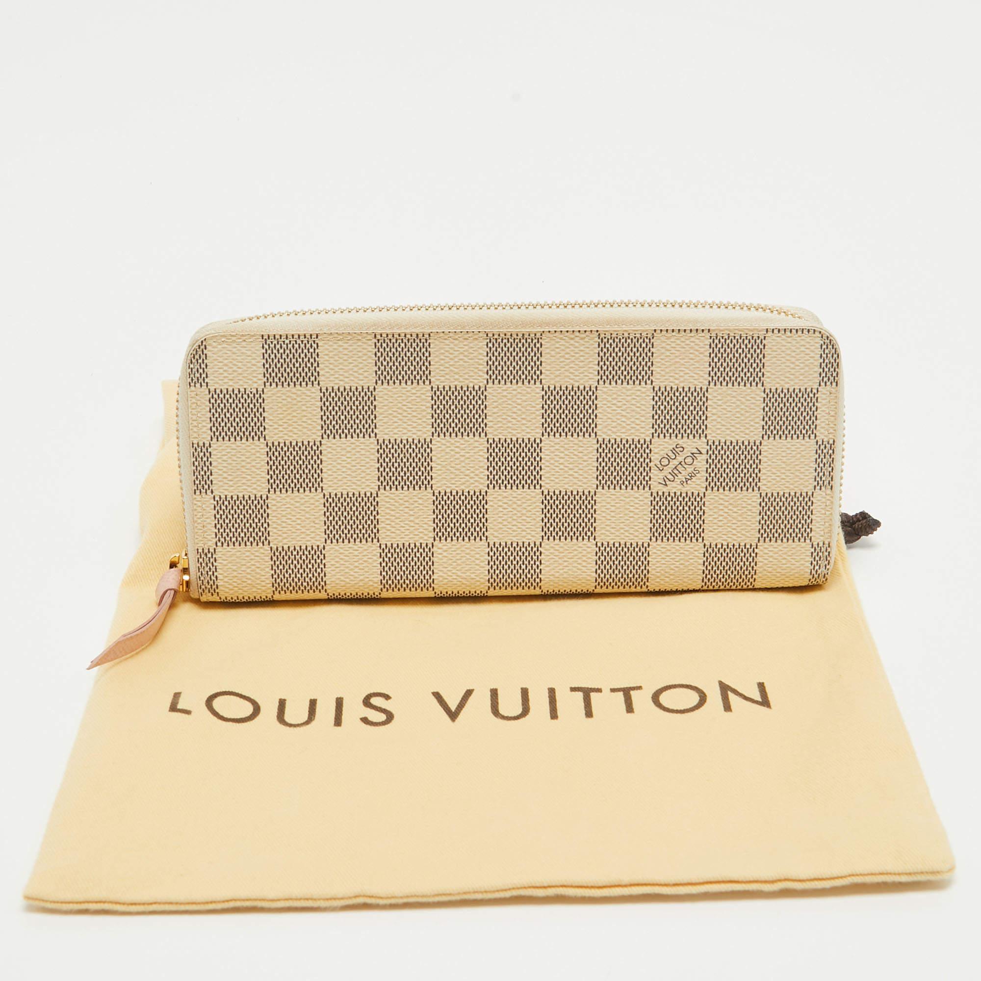 Louis Vuitton Damier Azure Canvas Clemence Wallet 6