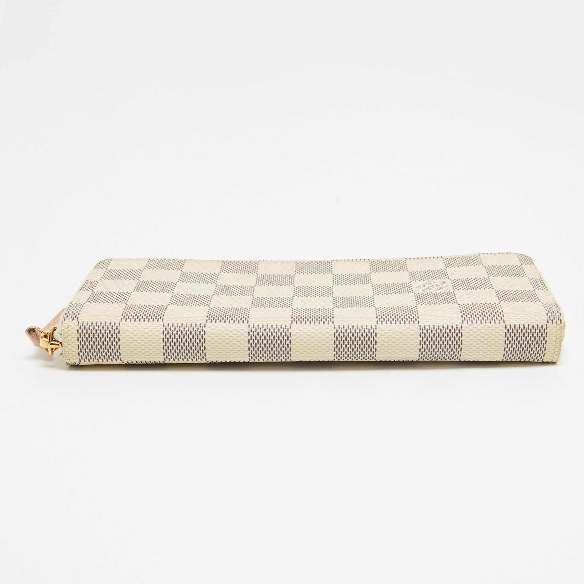 Louis Vuitton Damier Azure Canvas Clemence Wallet In Fair Condition In Dubai, Al Qouz 2