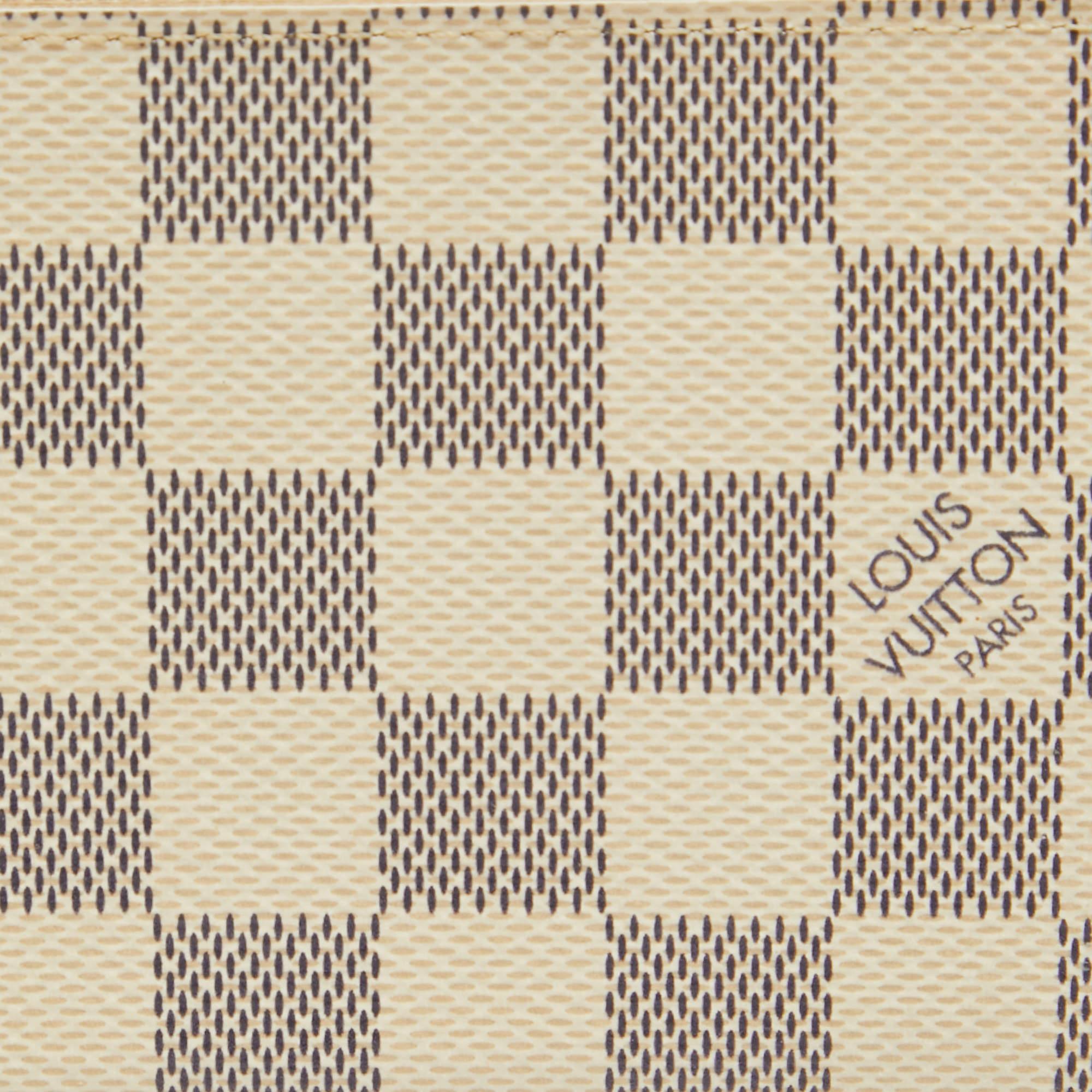 Louis Vuitton Damier Azure Canvas Clemence Wallet In Good Condition In Dubai, Al Qouz 2