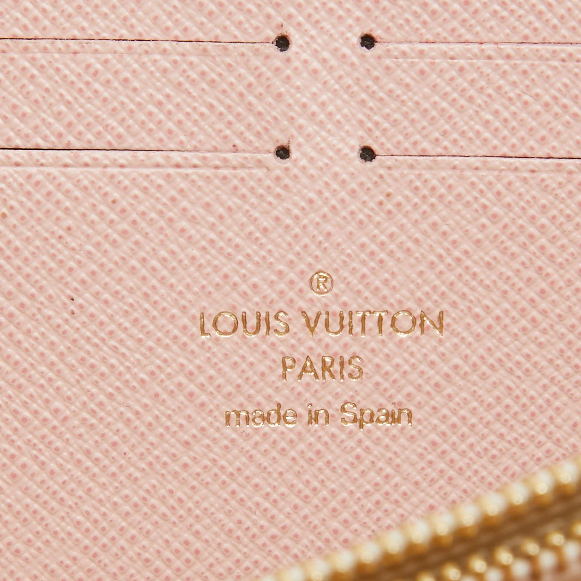 Louis Vuitton Damier Azure Canvas Clemence Wallet For Sale 3