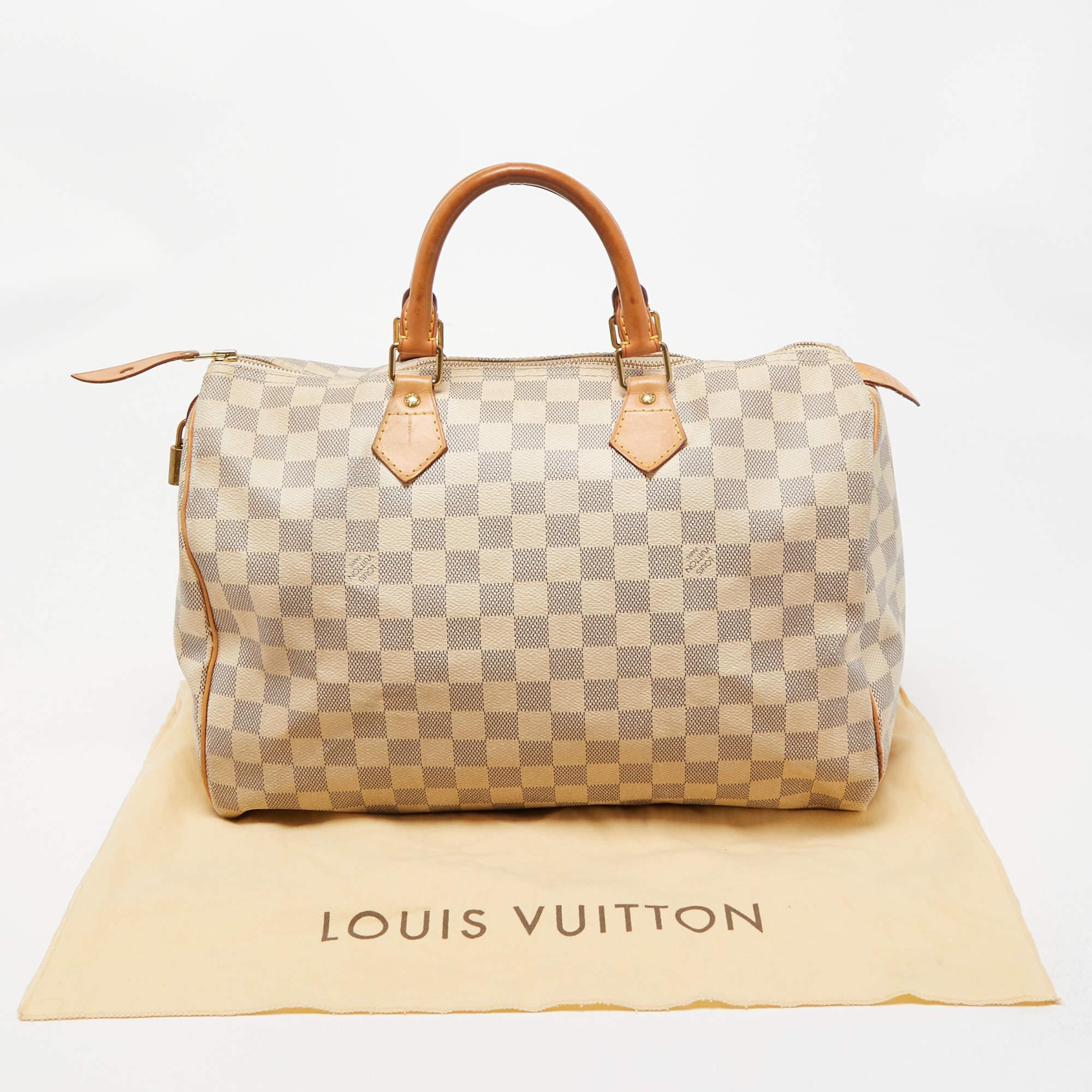 Louis Vuitton Damier Azure Canvas Speedy 35 Bag 14