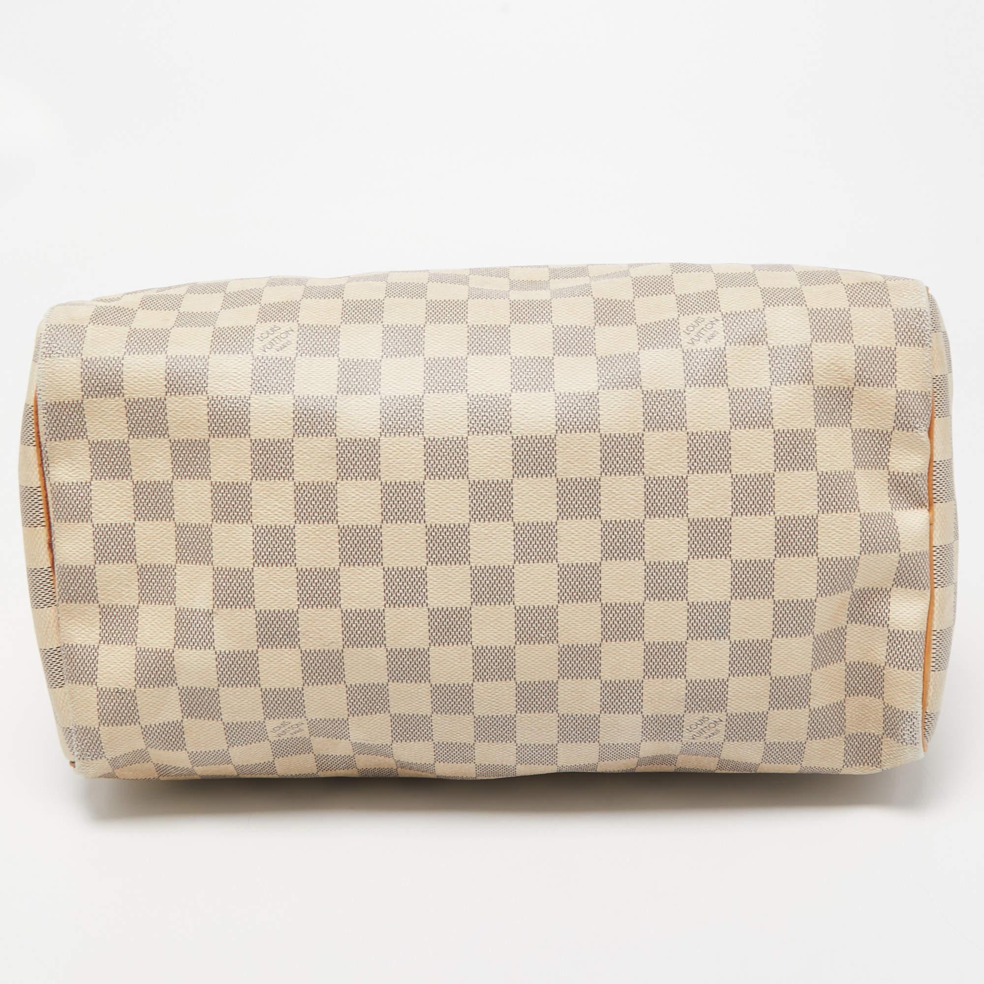 Louis Vuitton Damier Azure Canvas Speedy 35 Bag 4
