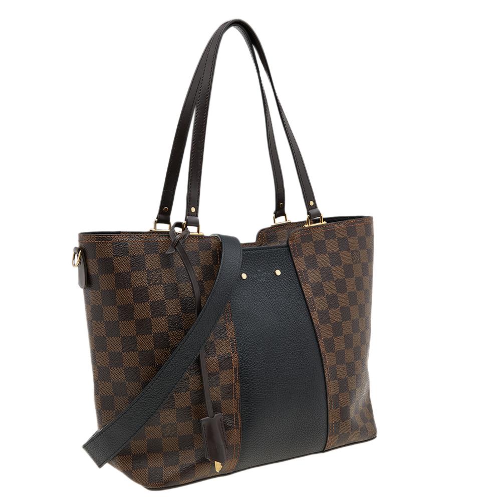 Black Louis Vuitton Damier Canvas and Taurillon Leather Jersey Tote