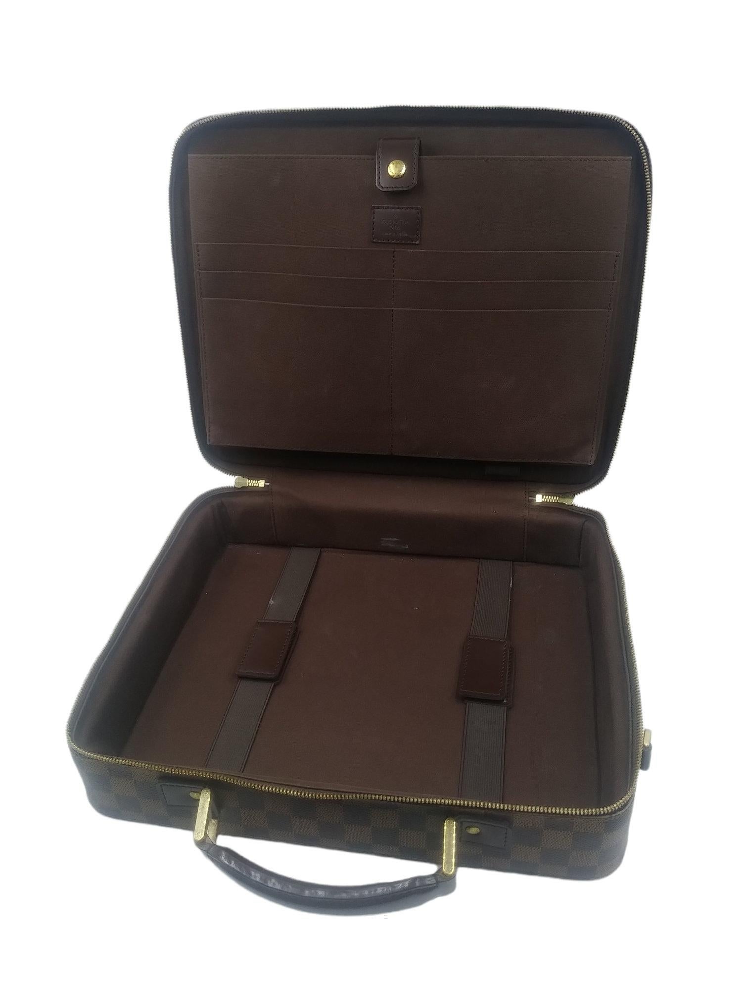 Black Louis Vuitton Damier Canvas Porte Ordinateur Sabana Computer Case Bag