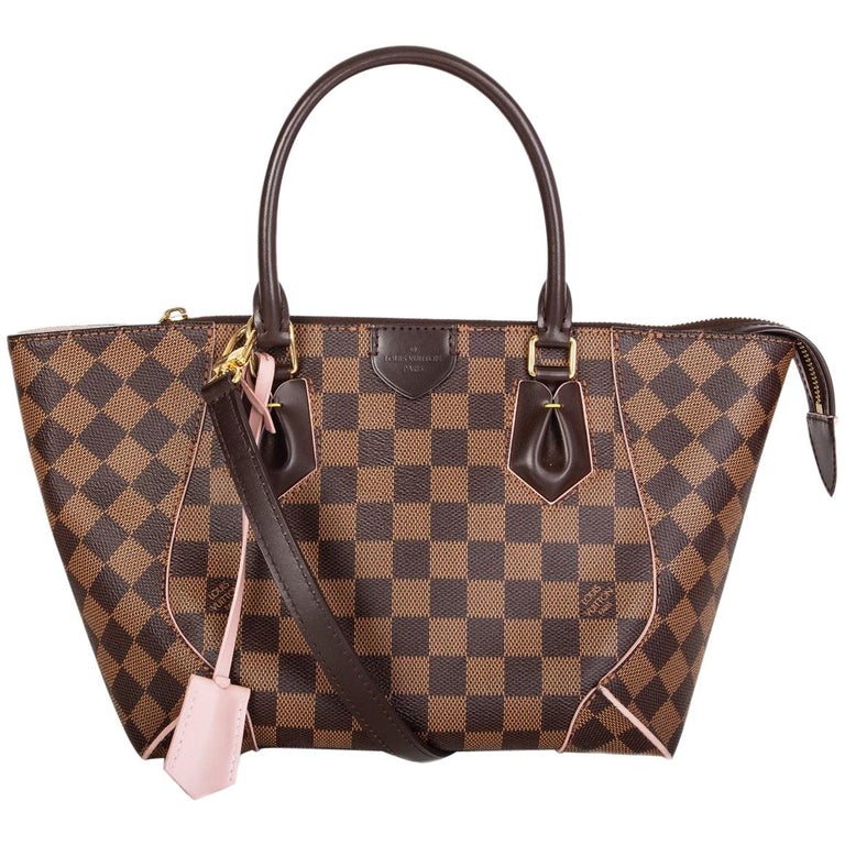 Louis Vuitton 2015 Caissa Hobo Damier Ebene Rose Ballerine Tote