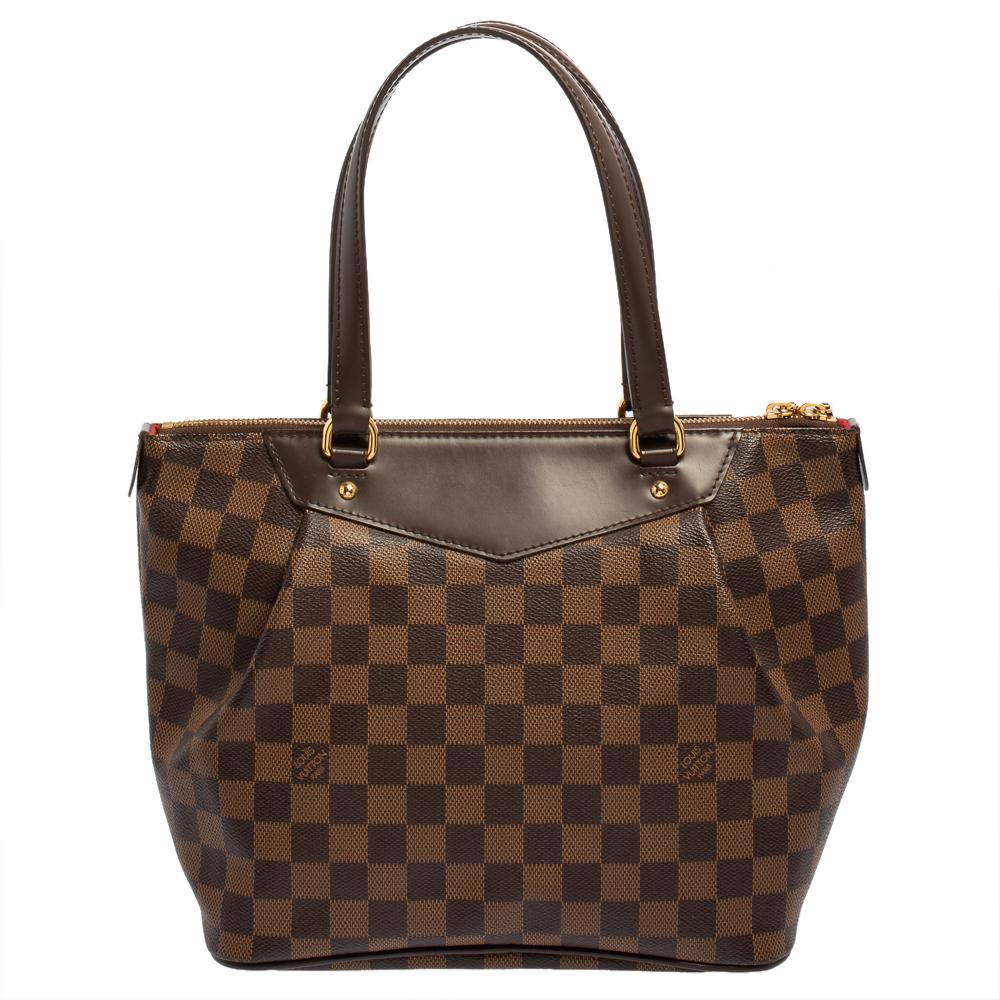 Black Louis Vuitton Damier Coated Canvas Westminster PM Tote