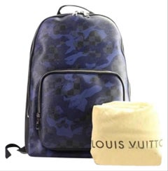 Louis Vuitton Damier Cobalt Camouflage Andy 3lva1020 Black X Navy Blue Backpack