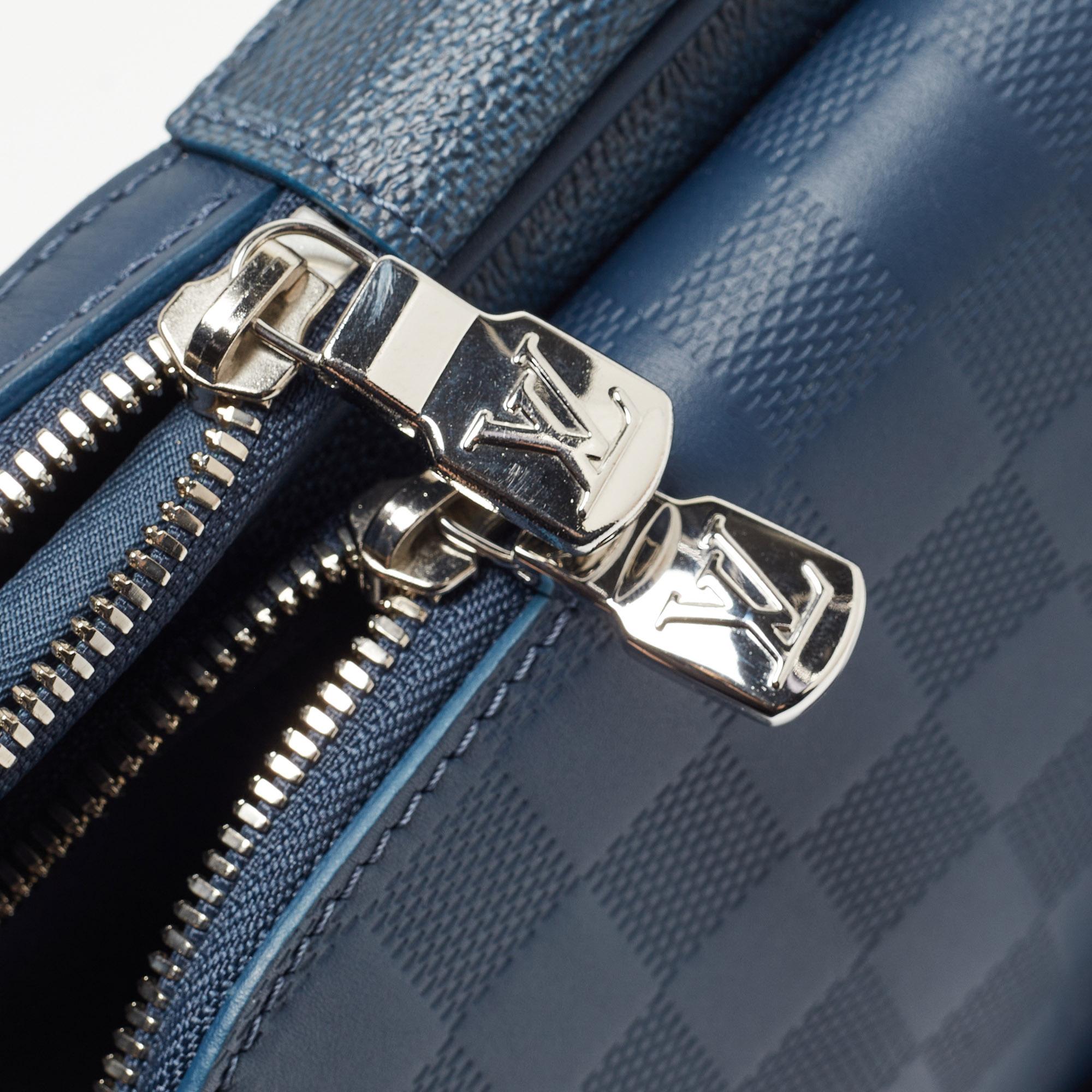Louis Vuitton Damier Cobalt Canvas and Blue Sapphire Damier Infini Avenue Bag 7
