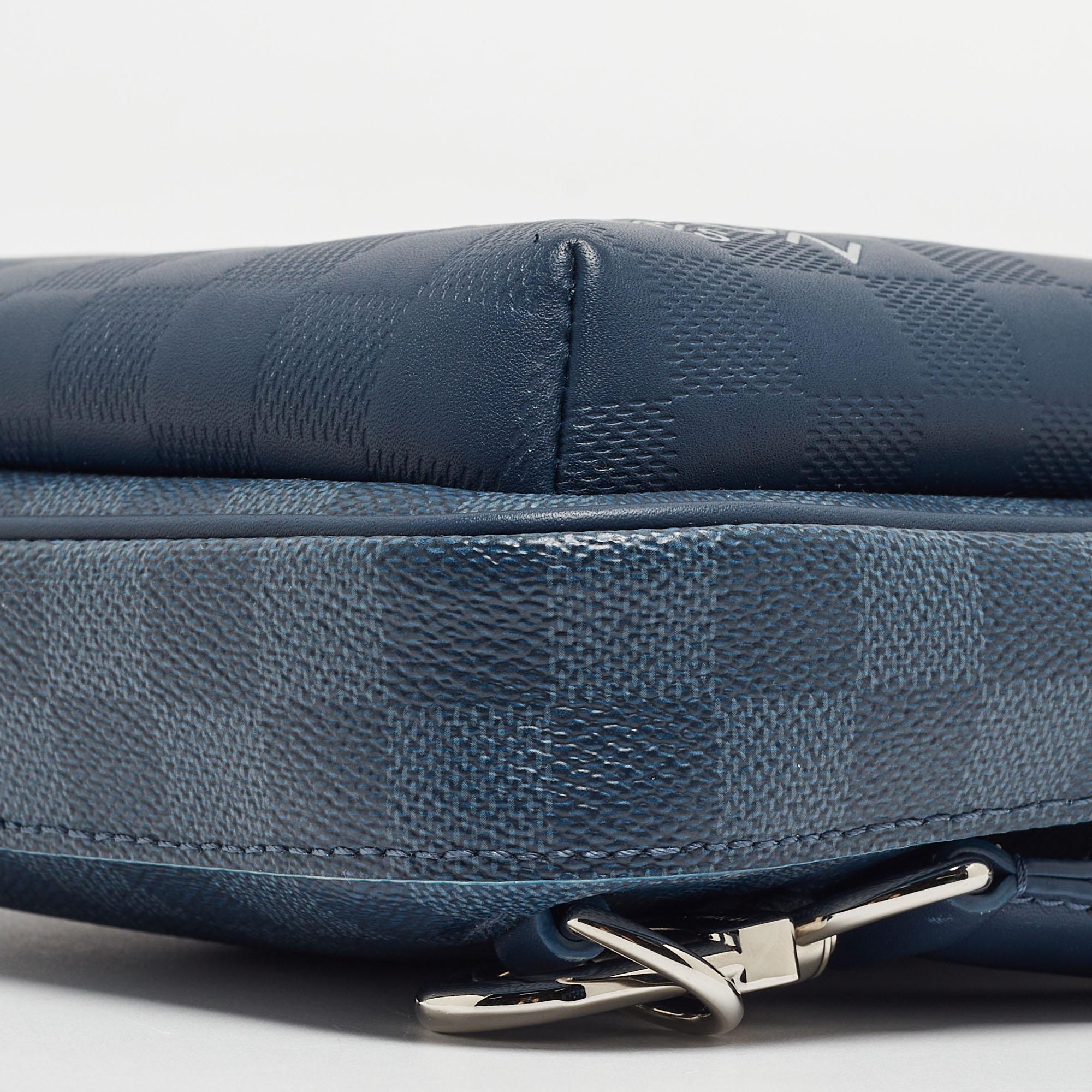 Louis Vuitton Damier Cobalt Canvas and Blue Sapphire Damier Infini Avenue Bag 4