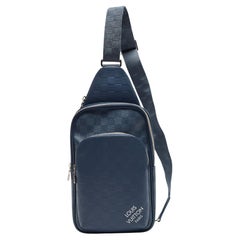 Louis Vuitton Damier Cobalt Canvas and Blue Sapphire Damier Infini Avenue Bag