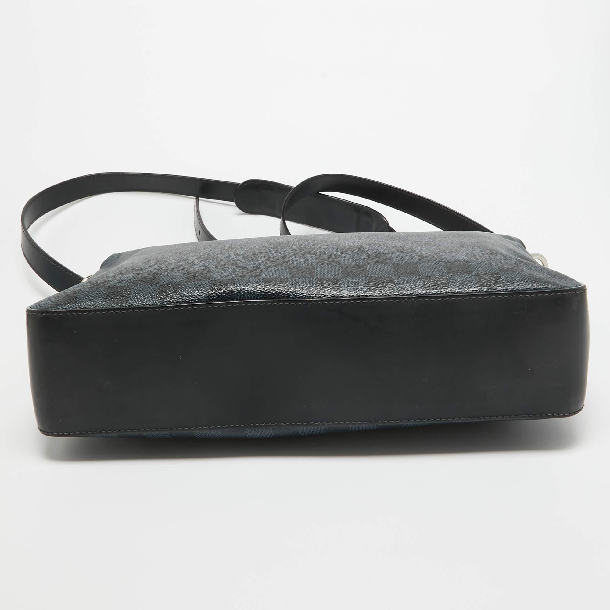 Louis Vuitton Damier Kobalt Canvas Grünwich Messenger Bag im Angebot 2