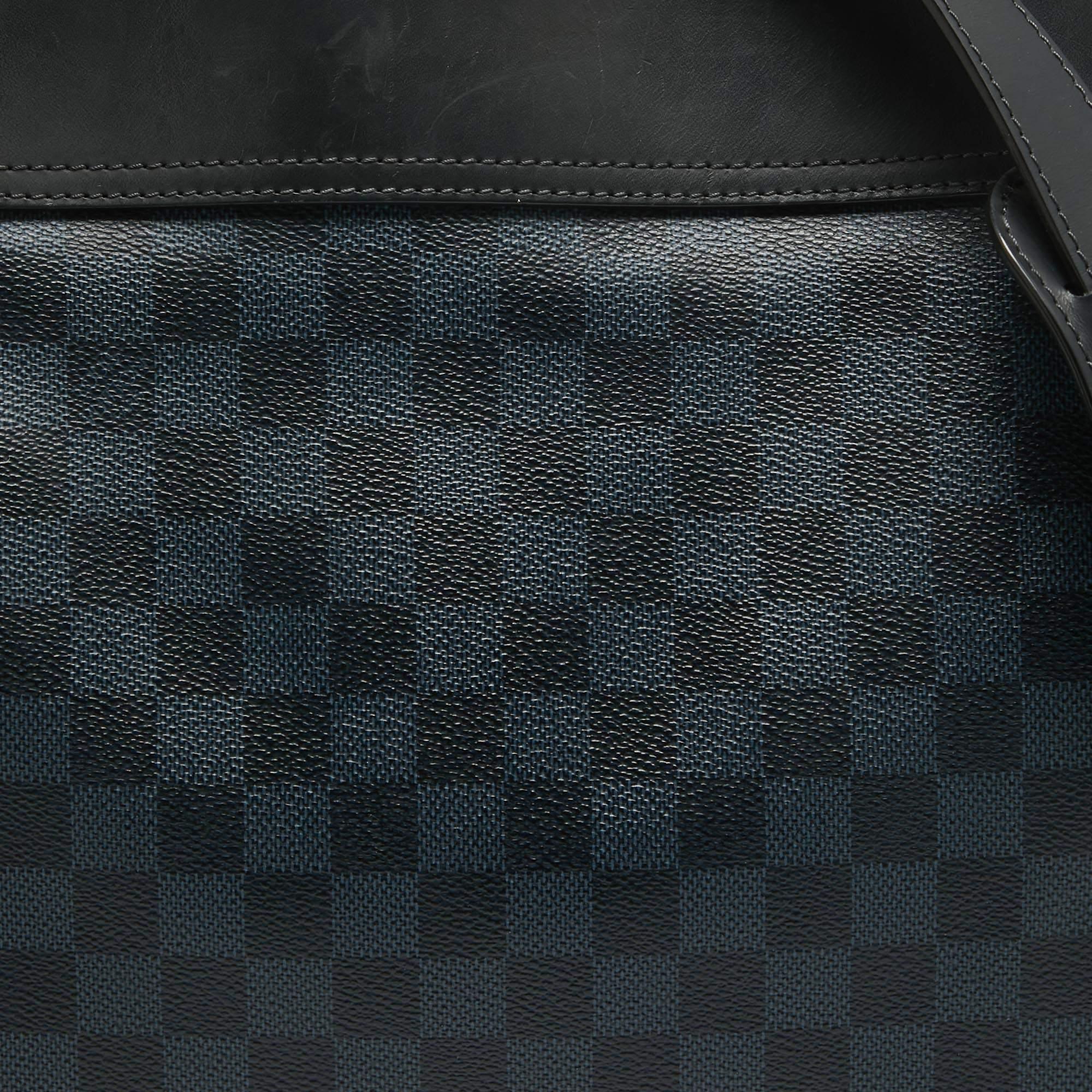 Louis Vuitton Damier Kobalt Canvas Grünwich Messenger Bag im Angebot 5