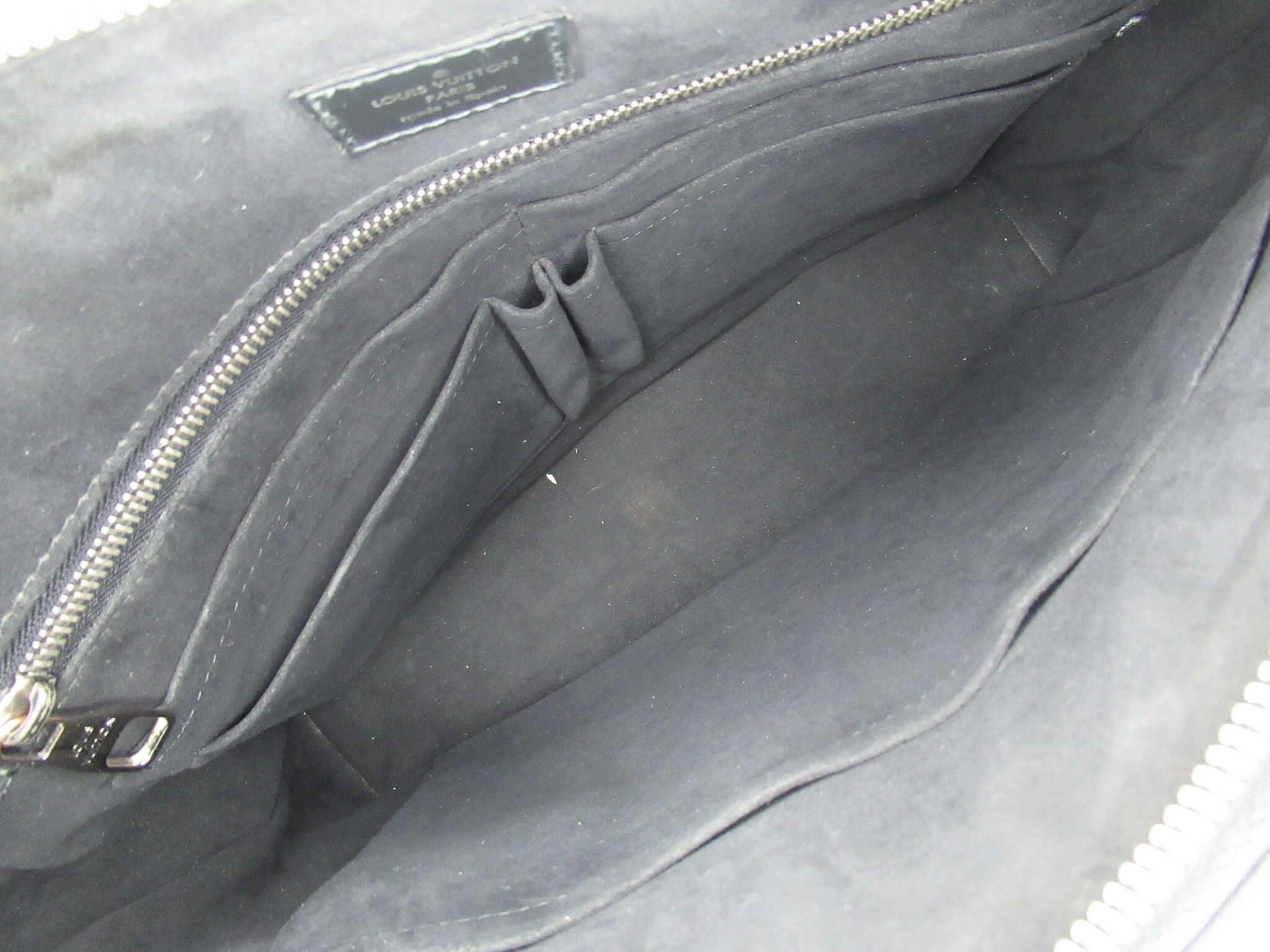 Gray Louis Vuitton Damier Cobalt Canvas Leather Greenwich PM Bag
