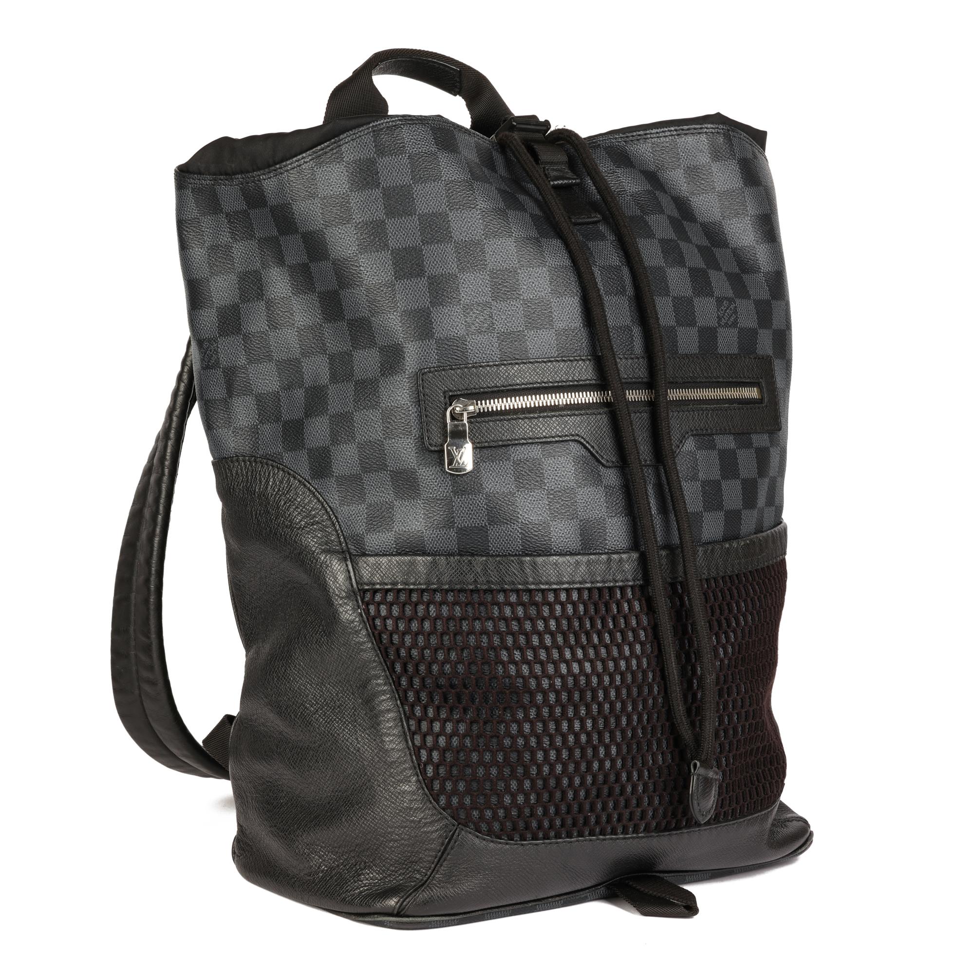 LOUIS VUITTON
Damier Cobalt Coated Canvas, Black Calfskin Leather & Black Nylon Matchpoint Backpack

Serial Number: FL0168
Age (Circa): 2018
Authenticity Details: Date Stamp (Made in France)
Gender: Gents
Type: Backpack

Colour: Cobalt
Hardware:
