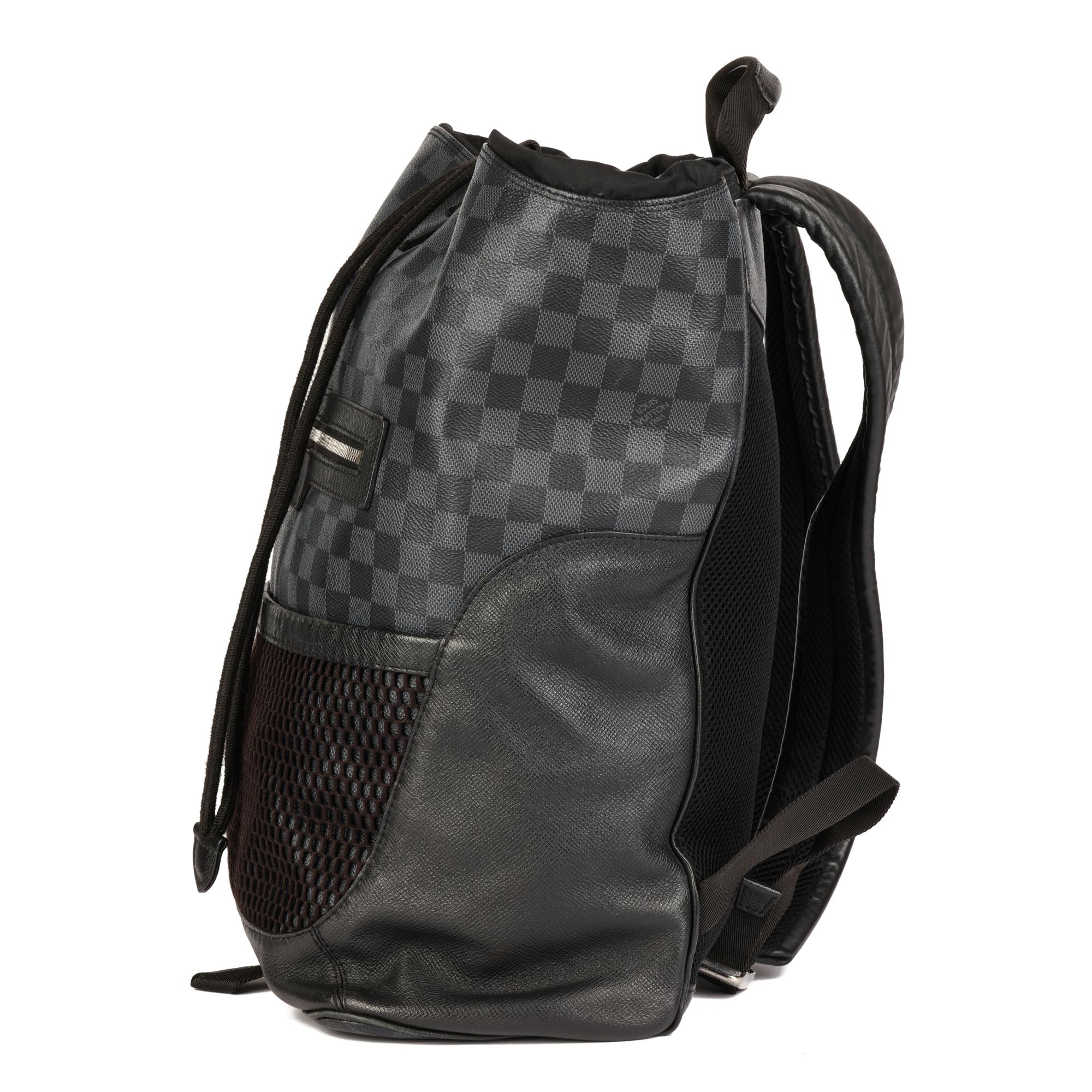 Louis Vuitton Damier Cobalt Coated Canvas Matchpoint Backpack Negro en venta