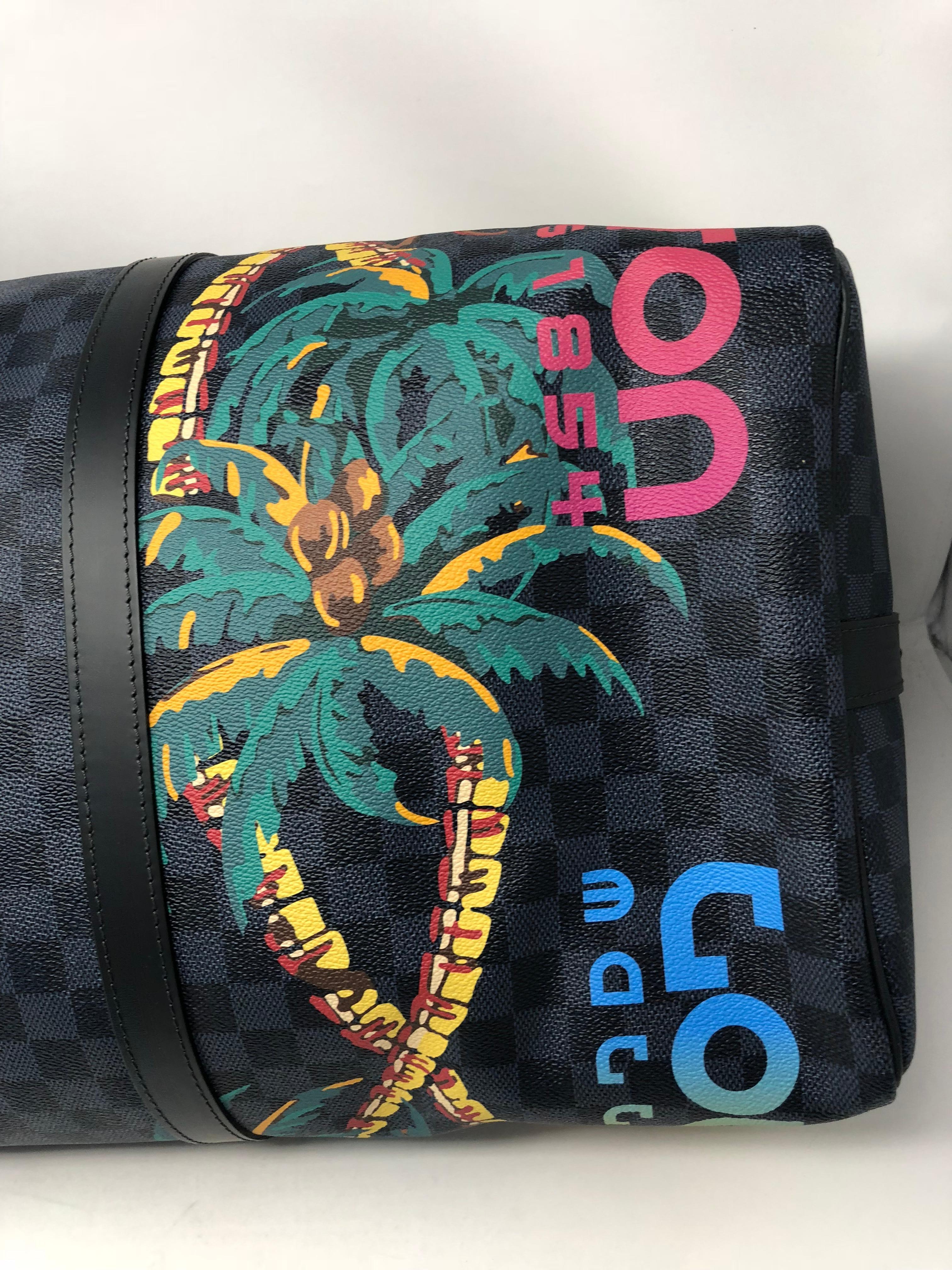 Louis Vuitton Damier Cobalt Jungle Keepall 3