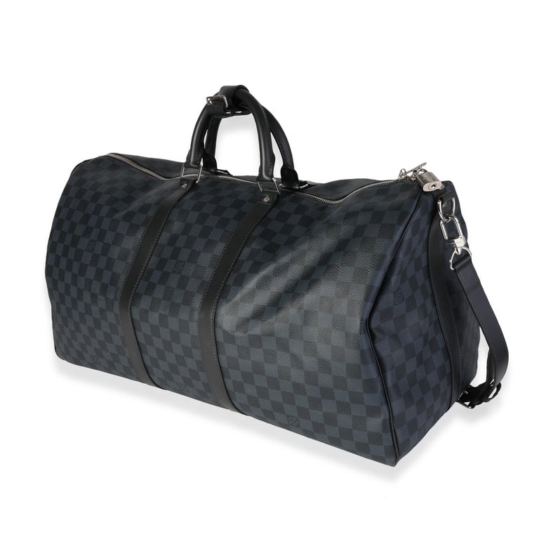 Louis Vuitton Damier Cobalt Keepall Bandoulière 55 In Excellent Condition For Sale In New York, NY