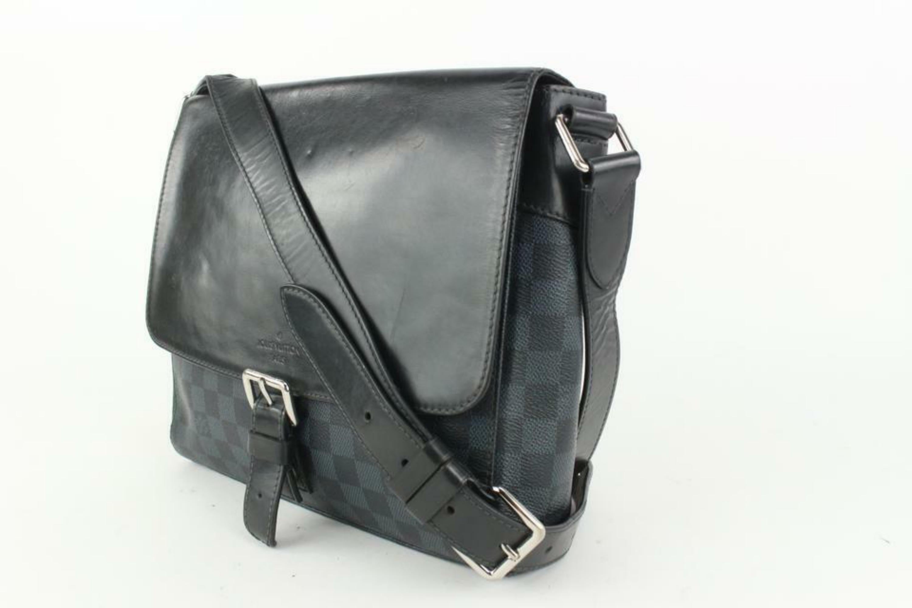 Louis Vuitton Damier Cobalt Newport PM Messenger Crossbody Bag 910lv90 For Sale 7