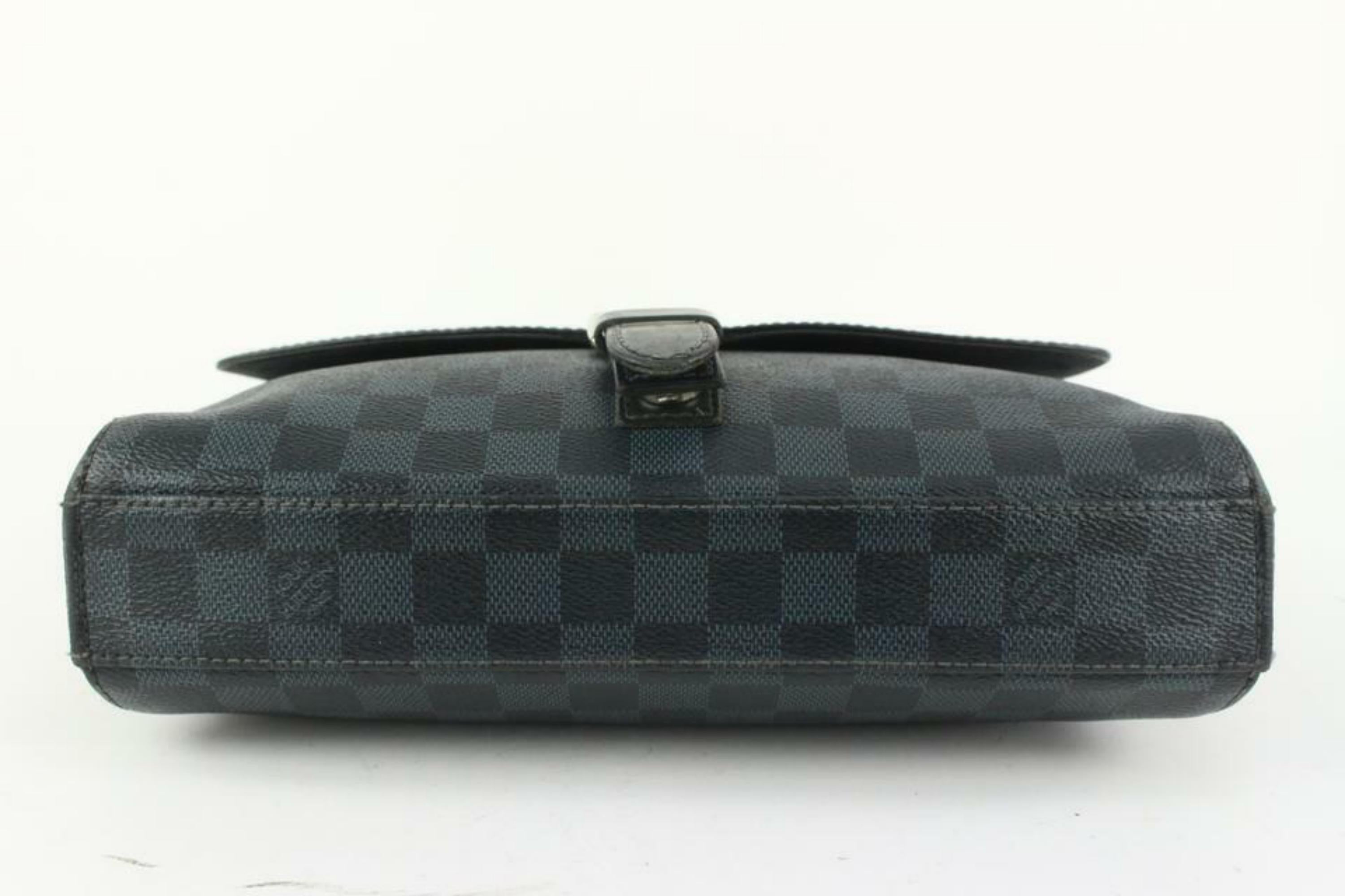 Louis Vuitton Damier Cobalt Newport PM Messenger Crossbody Bag 910lv90 For Sale 2