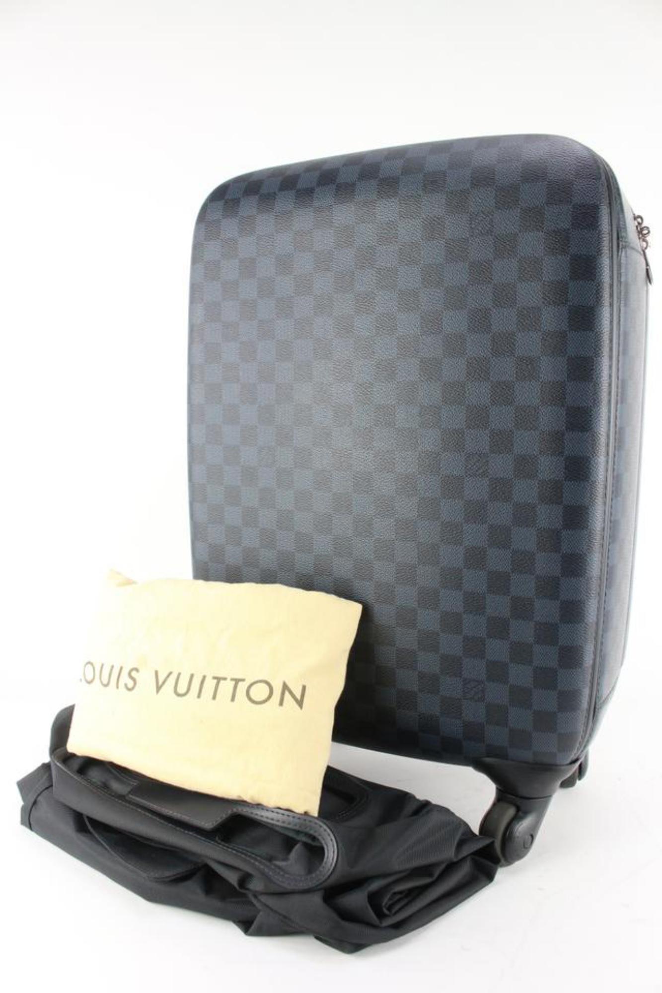 Louis Vuitton Damier Cobalt Zephyr Rolling Luggage Trolley Suitcase 26lz531s For Sale 4
