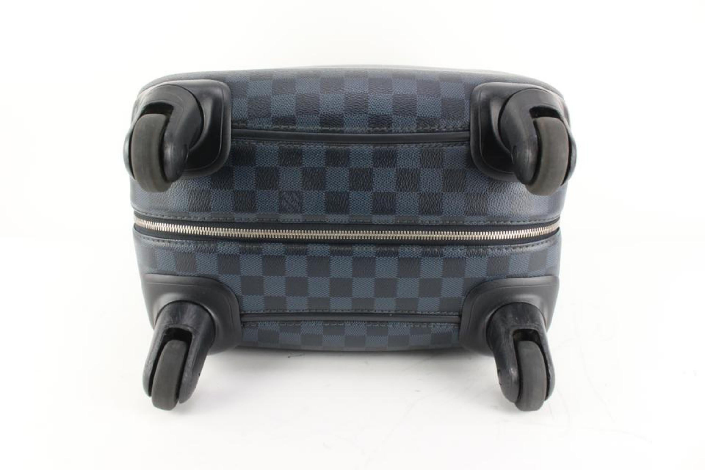 Louis Vuitton Damier Kobalt Zephyr Rolling Luggage Trolley Suitcase 26lz531s im Zustand „Gut“ im Angebot in Dix hills, NY