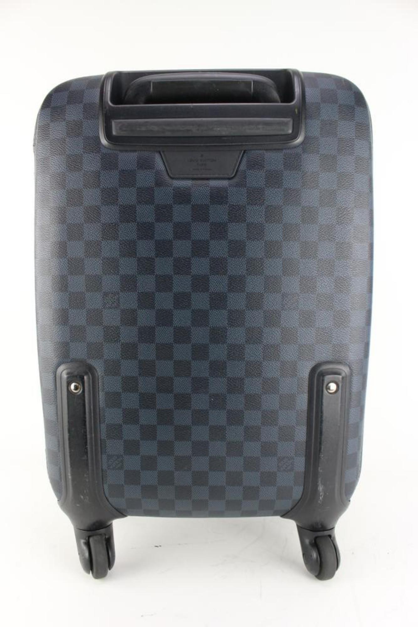 Louis Vuitton Damier Cobalt Zephyr Rolling Luggage Trolley Suitcase 26lz531s In Good Condition For Sale In Dix hills, NY