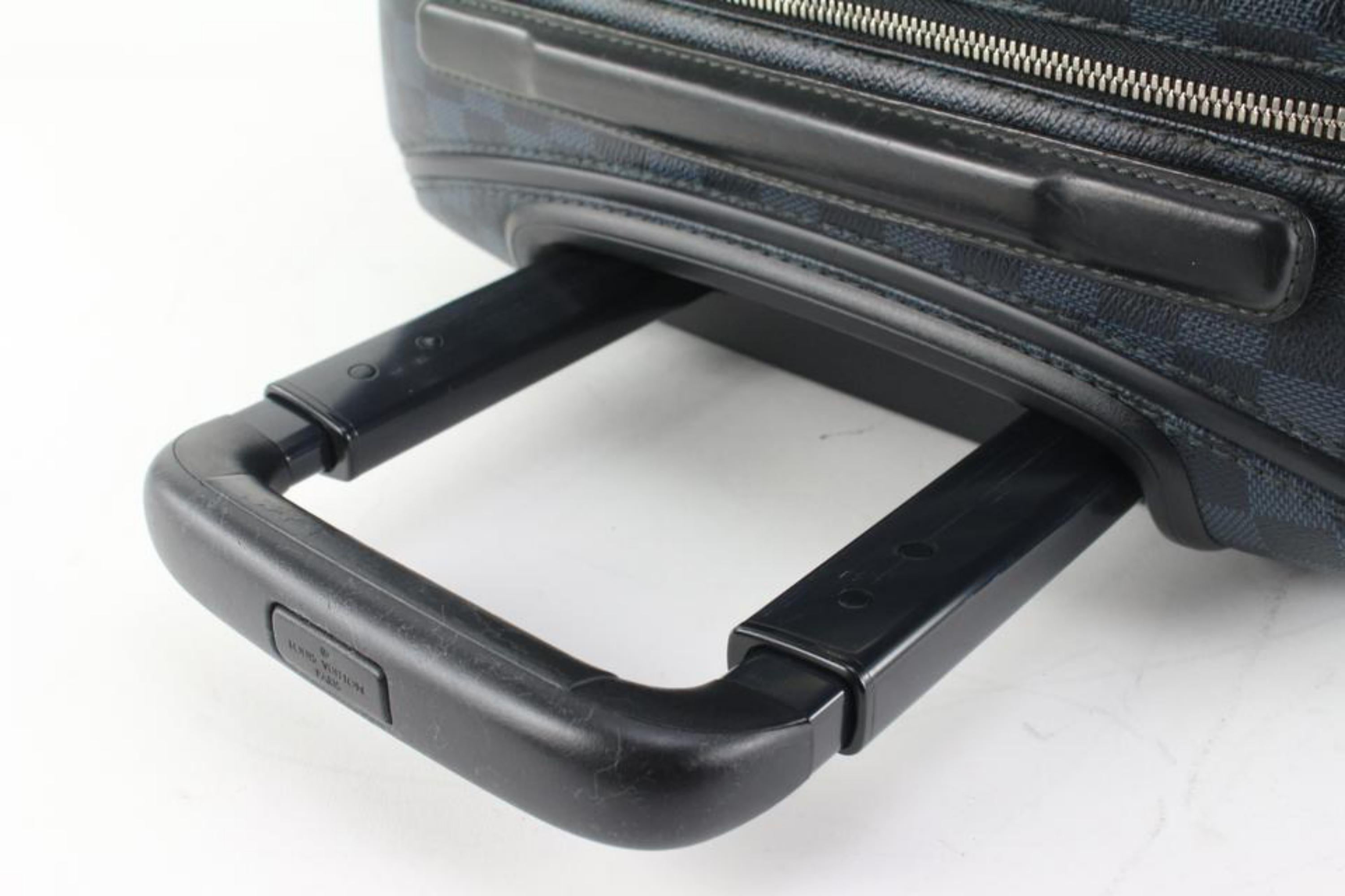 Louis Vuitton Damier Kobalt Zephyr Rolling Luggage Trolley Suitcase 26lz531s im Angebot 3