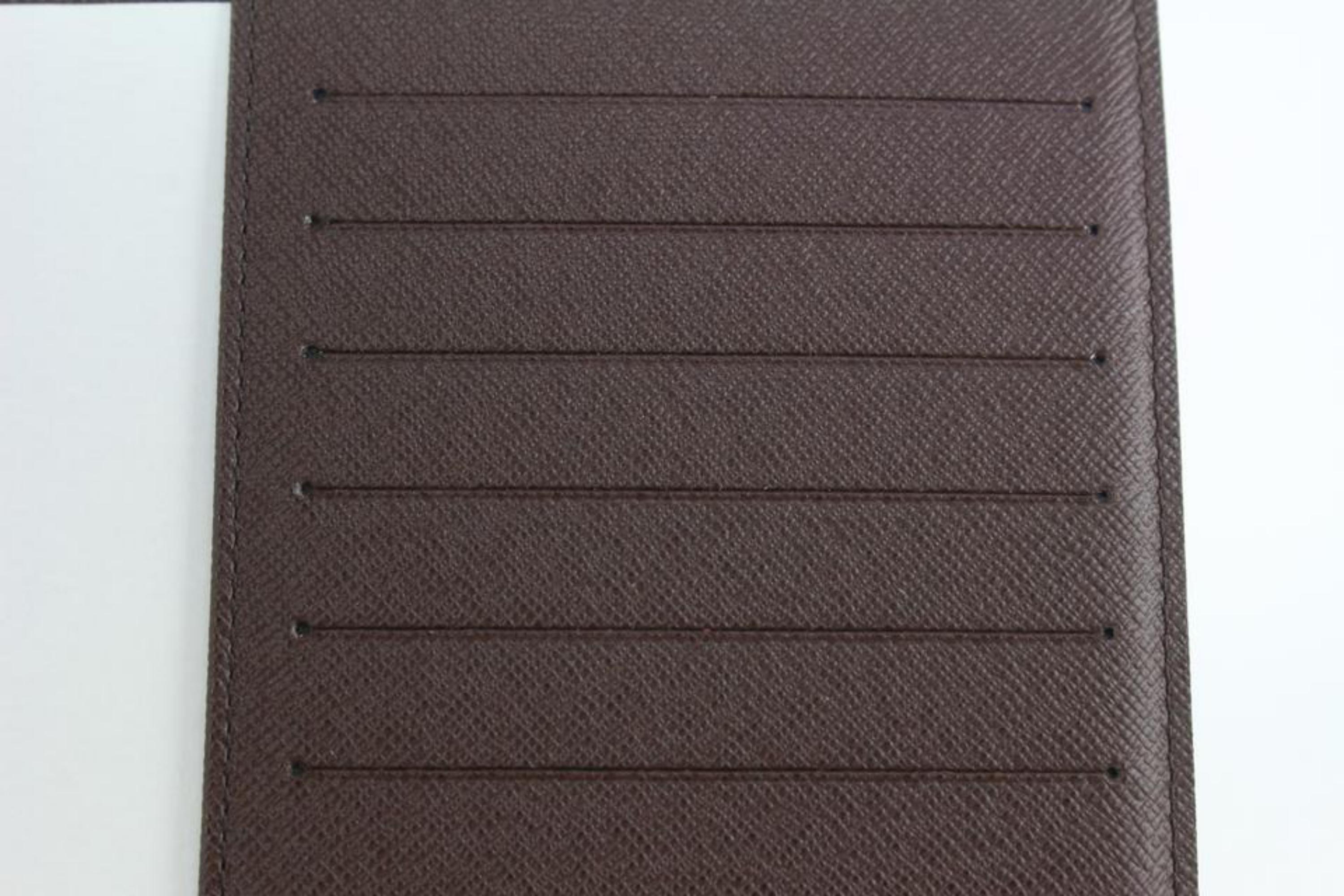 Brown Louis Vuitton Damier Ebene A5 Notebook Cover Folder Address Book 104lv38