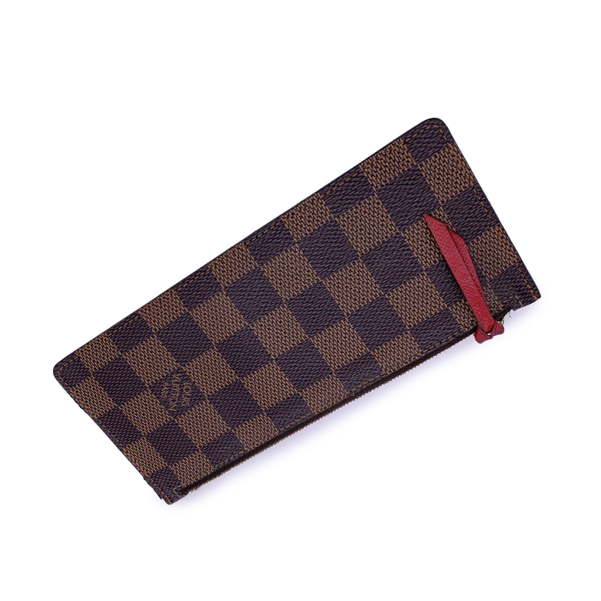 Black Louis Vuitton Damier Ebene Accessory Zip Pouch for Felicie Pochette