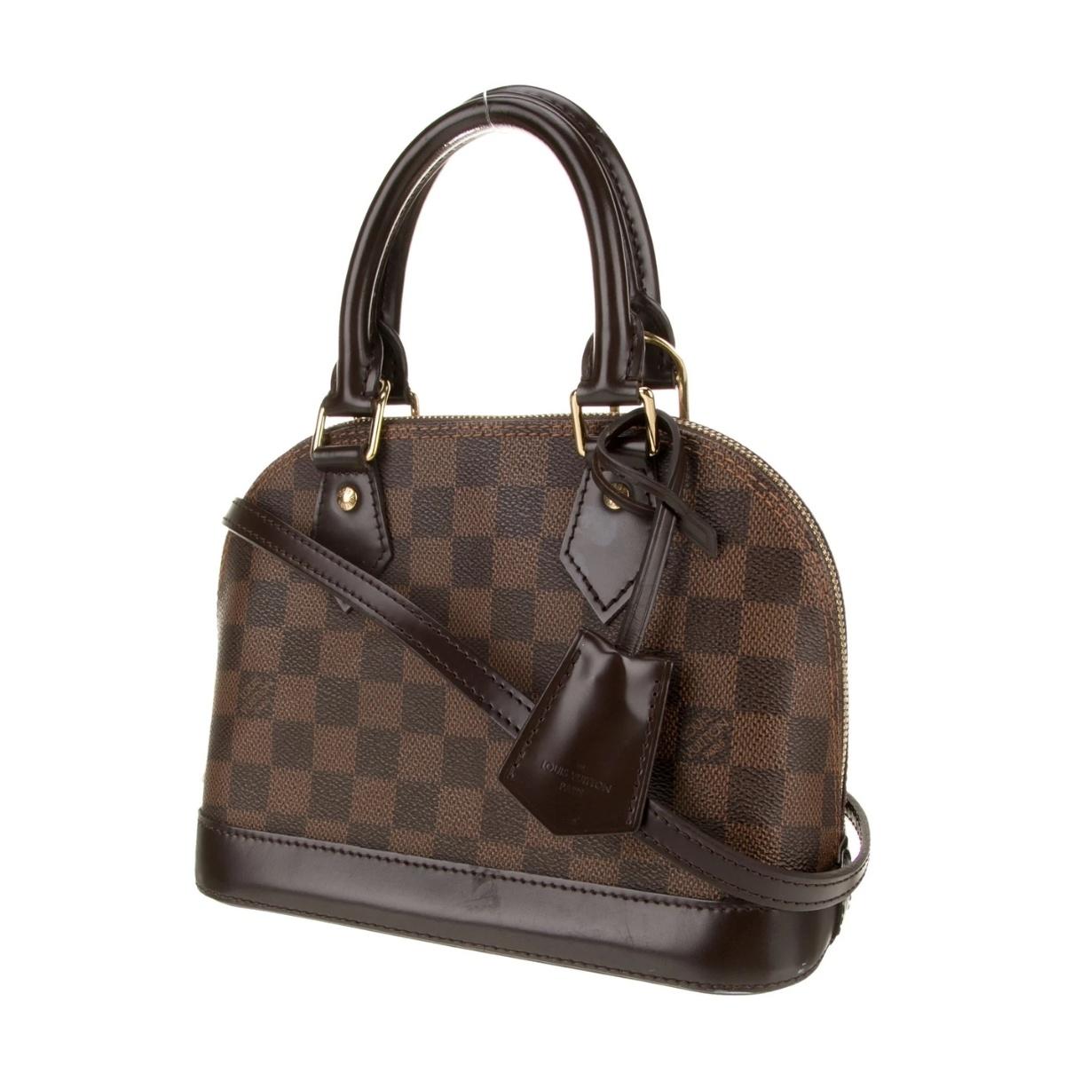 Black Louis Vuitton Damier Ebene Alma BB Bag As Is For Sale