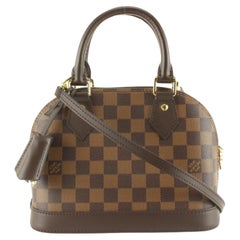 2004 Louis Vuitton Brown Damier Ebene Coated Canvas and Calfskin Leather  Alma PM at 1stDibs