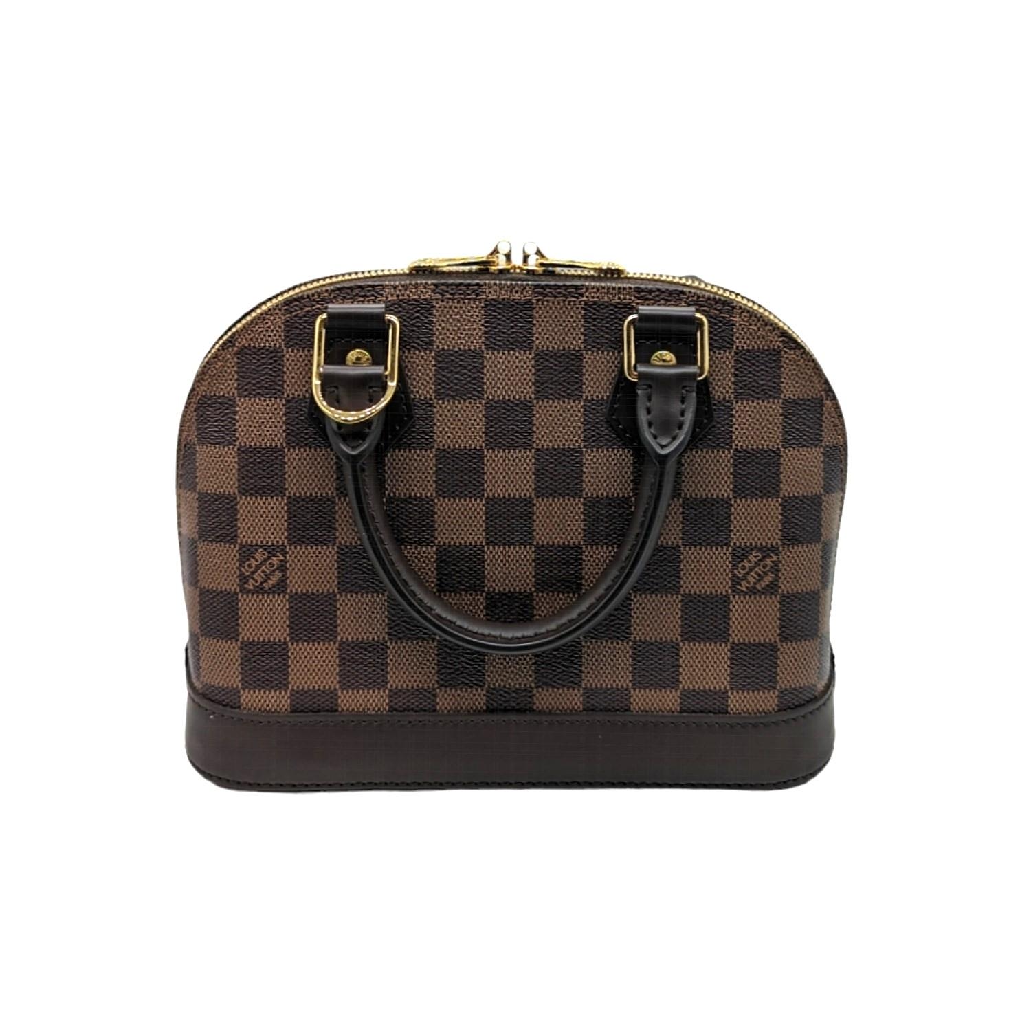 Louis Vuitton Damier Ebene Alma BB Handbag Satchel In Excellent Condition In Scottsdale, AZ