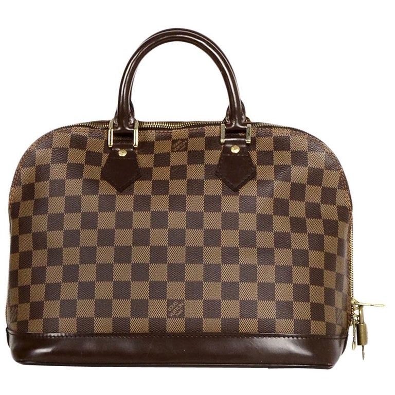 Louis Vuitton Damier Ebene Alma MM Bag rt $1350 For Sale at 1stdibs
